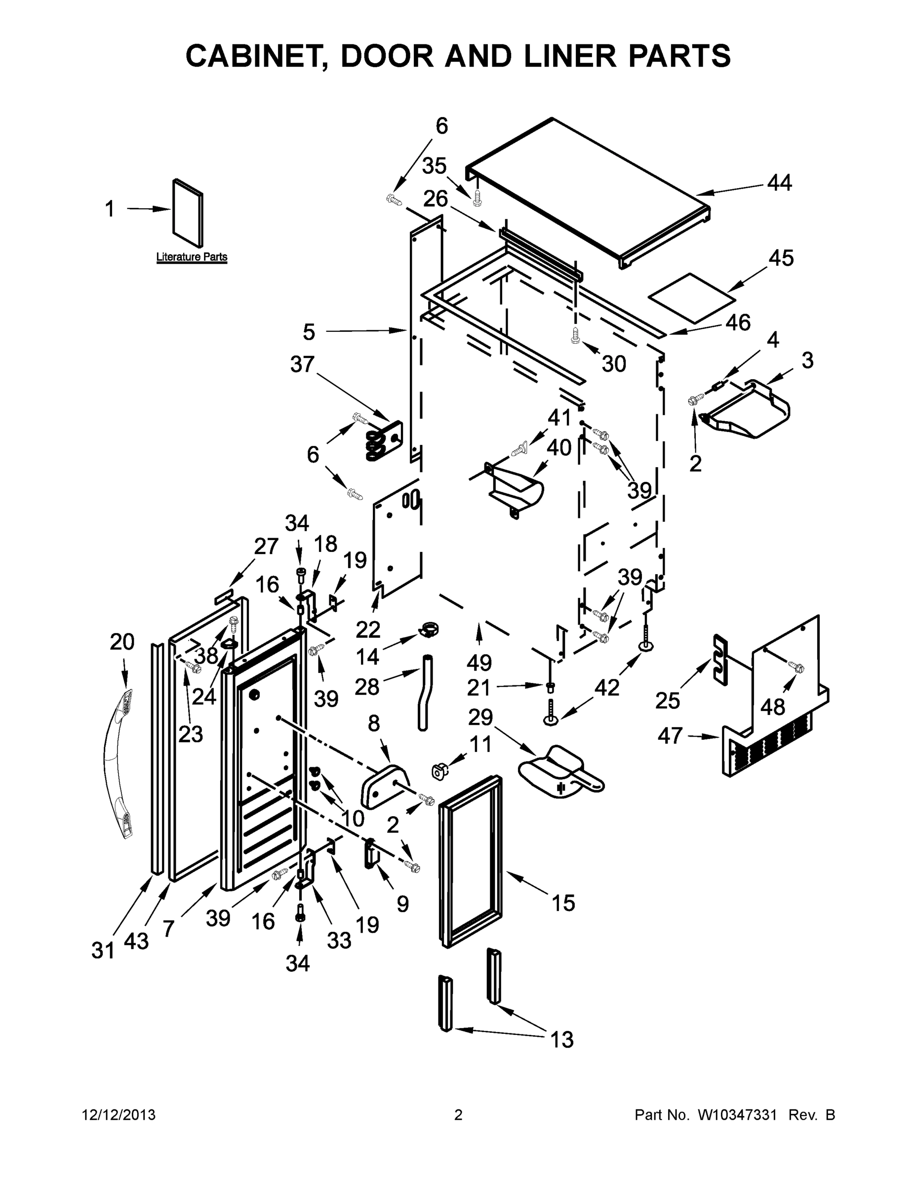 02 - CABINET, DOOR AND LINER PARTS