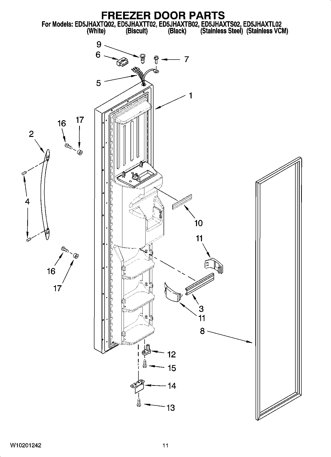07 - FREEZER DOOR PARTS