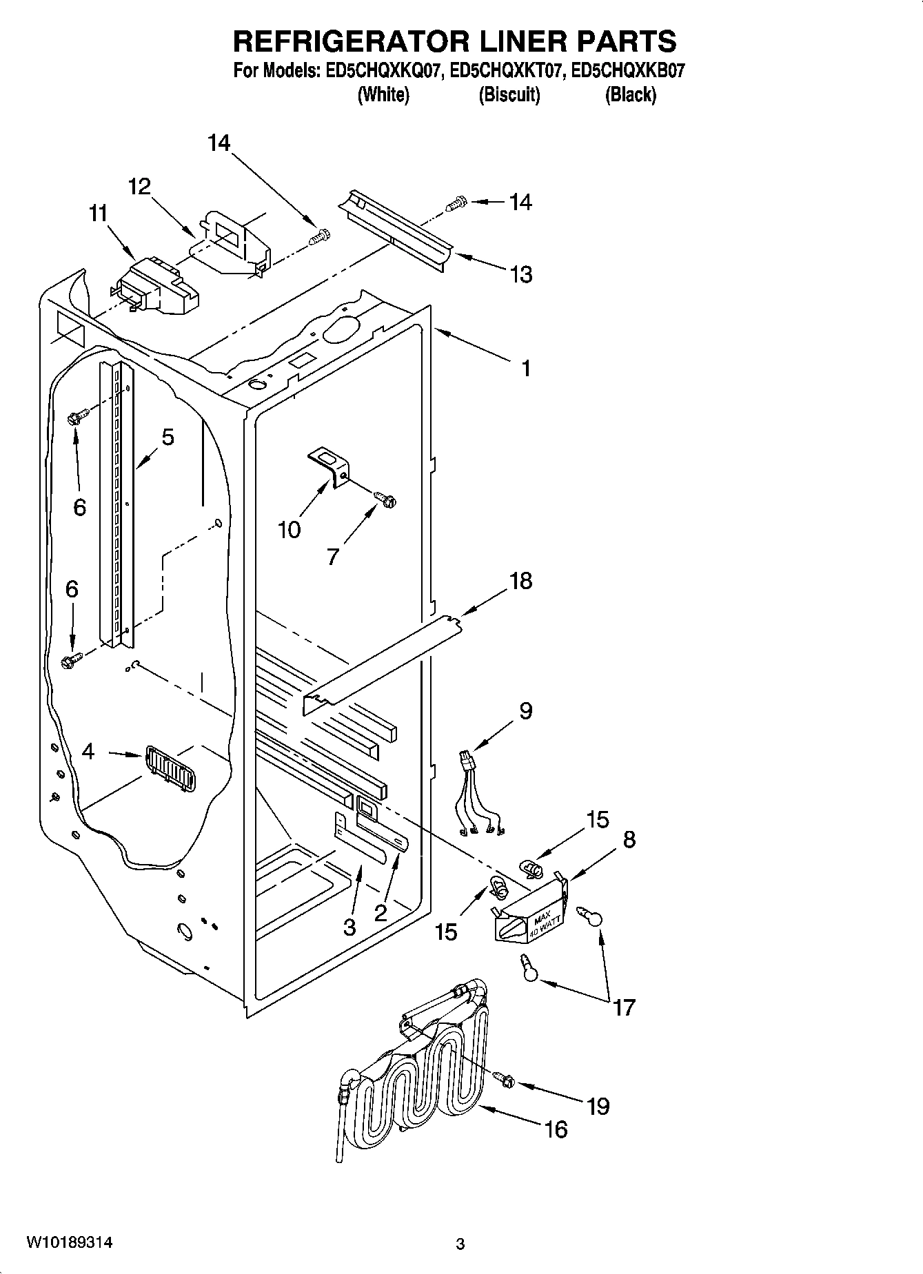 02 - REFRIGERATOR LINER PARTS
