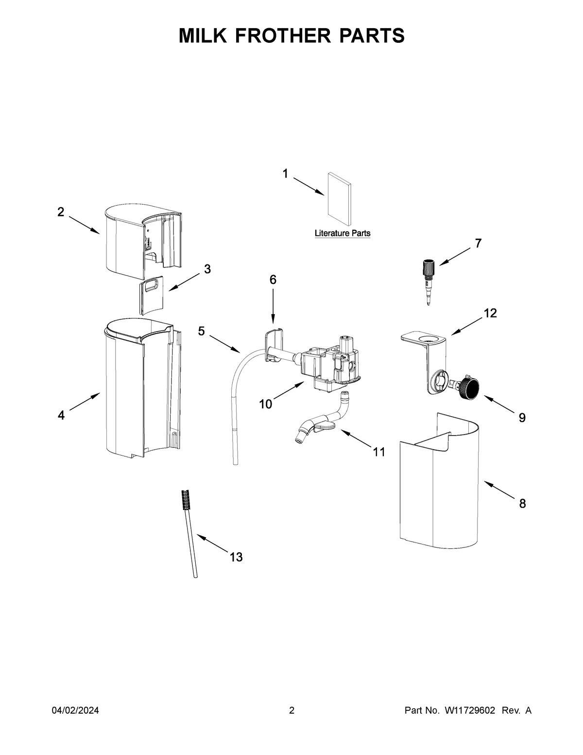 02 - MILK FROTHER PARTS