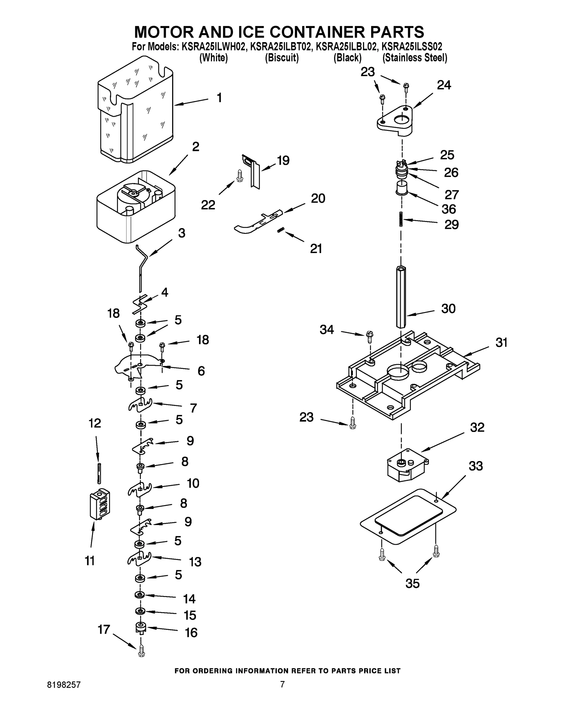 06 - MOTOR AND ICE CONTAINER PARTS