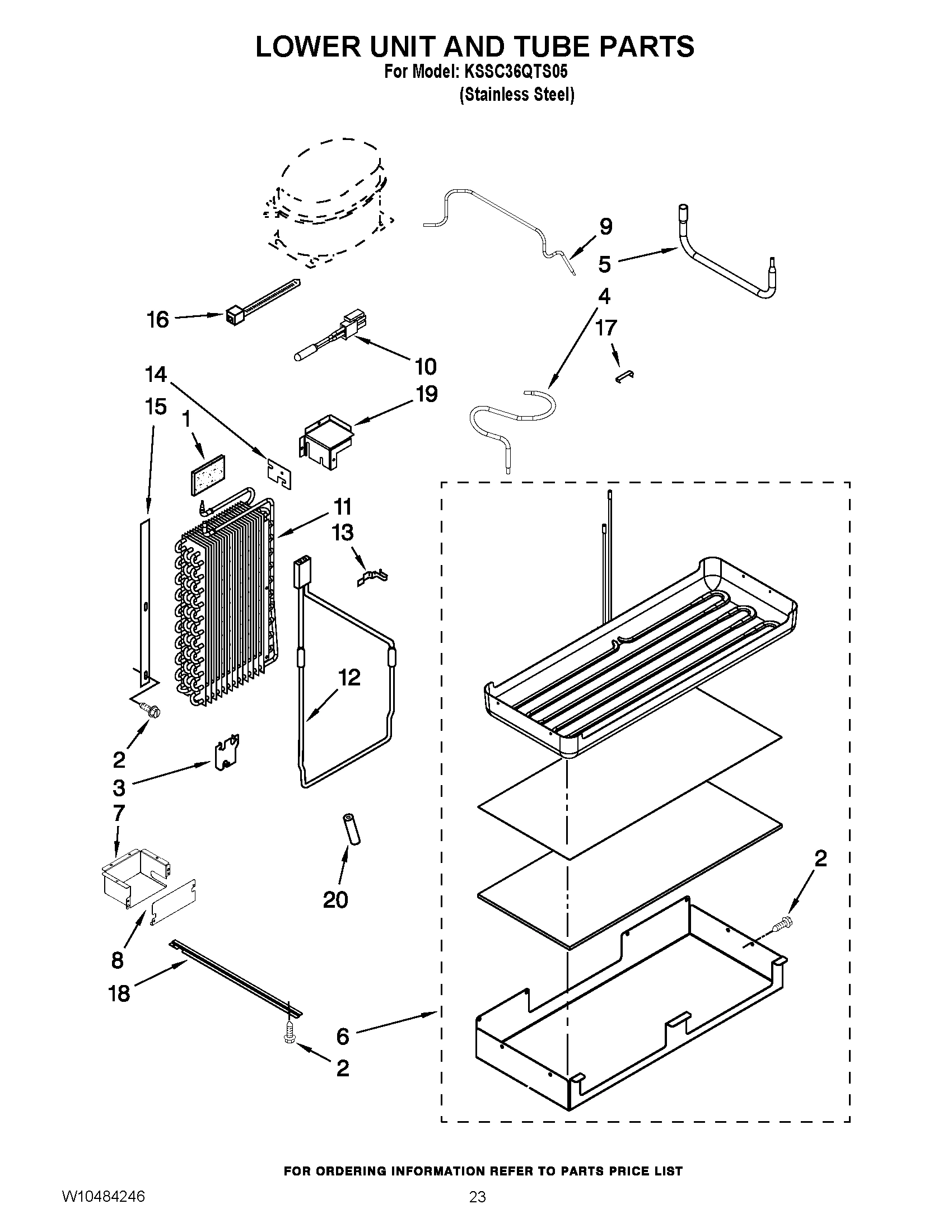 14 - LOWER UNIT AND TUBE PARTS