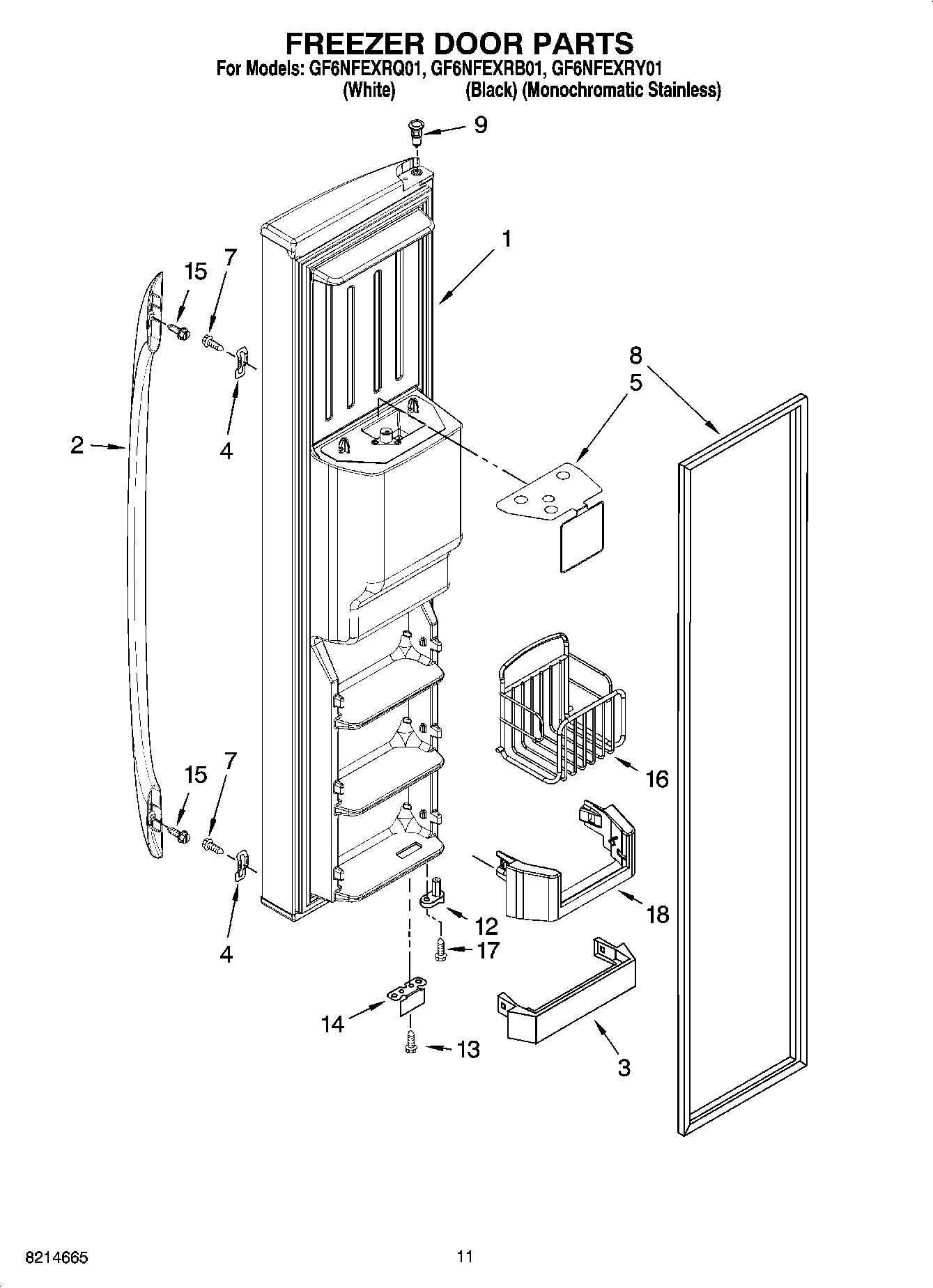 07 - FREEZER DOOR PARTS