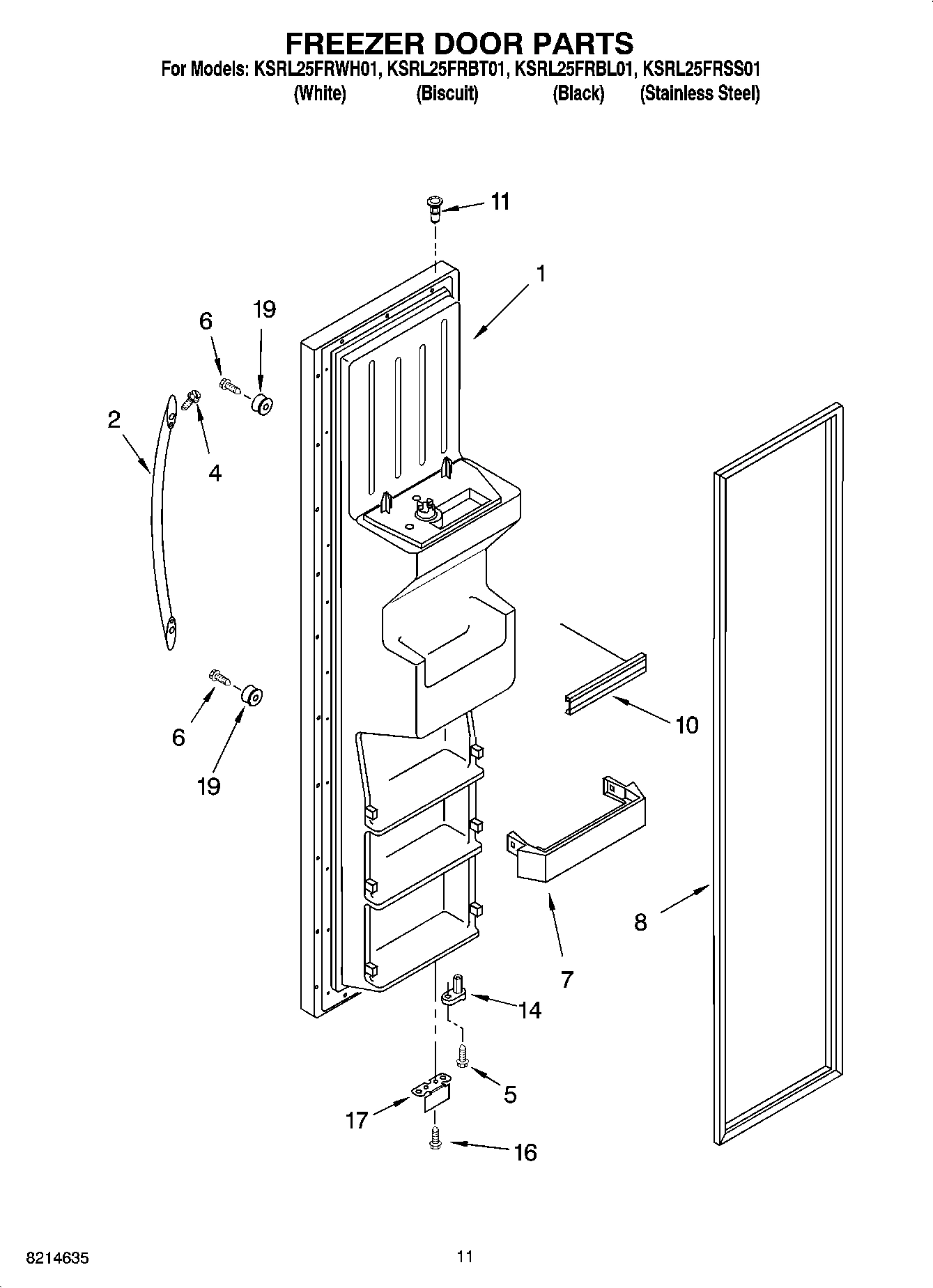 07 - FREEZER DOOR PARTS