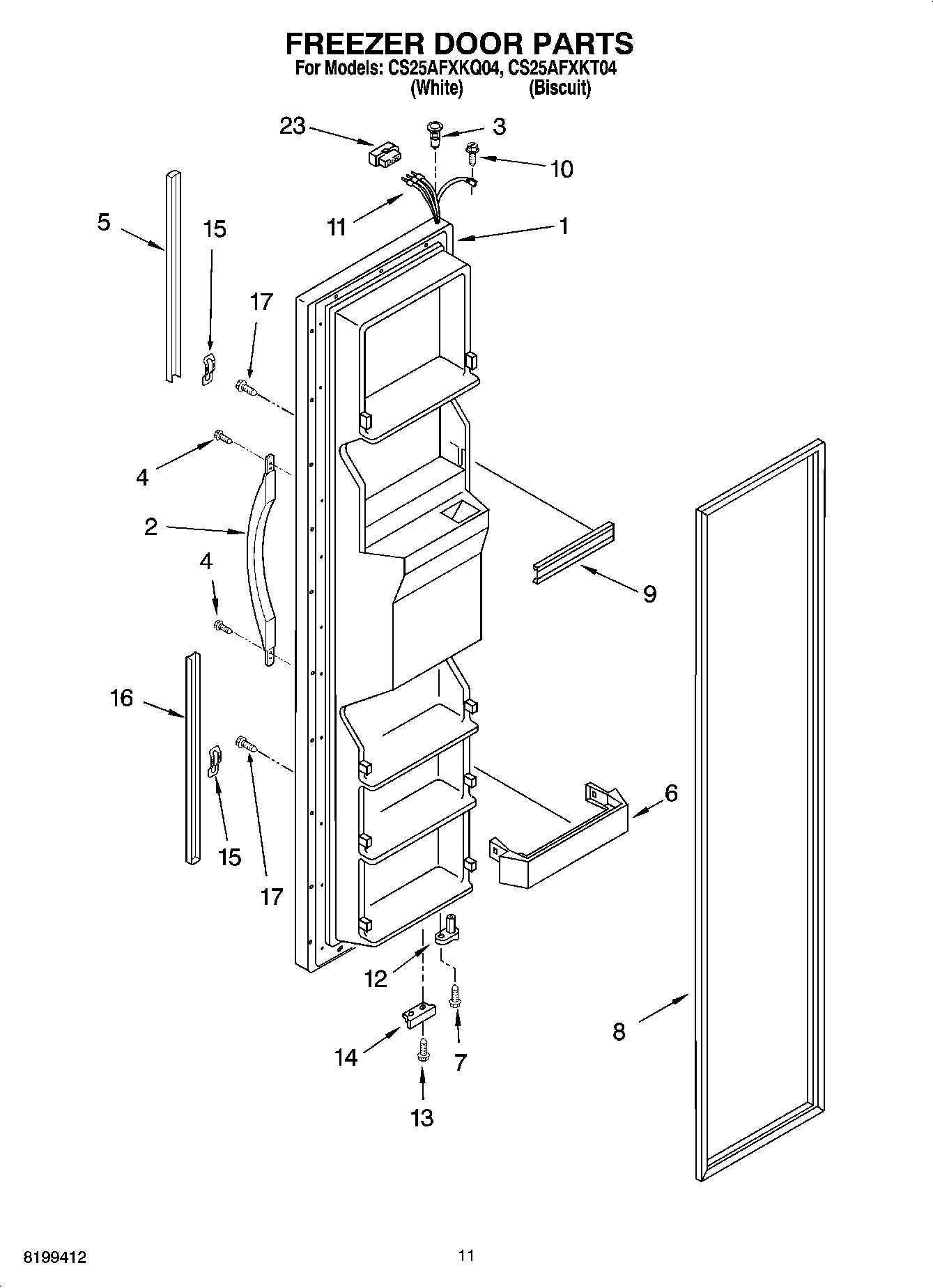 07 - FREEZER DOOR PARTS