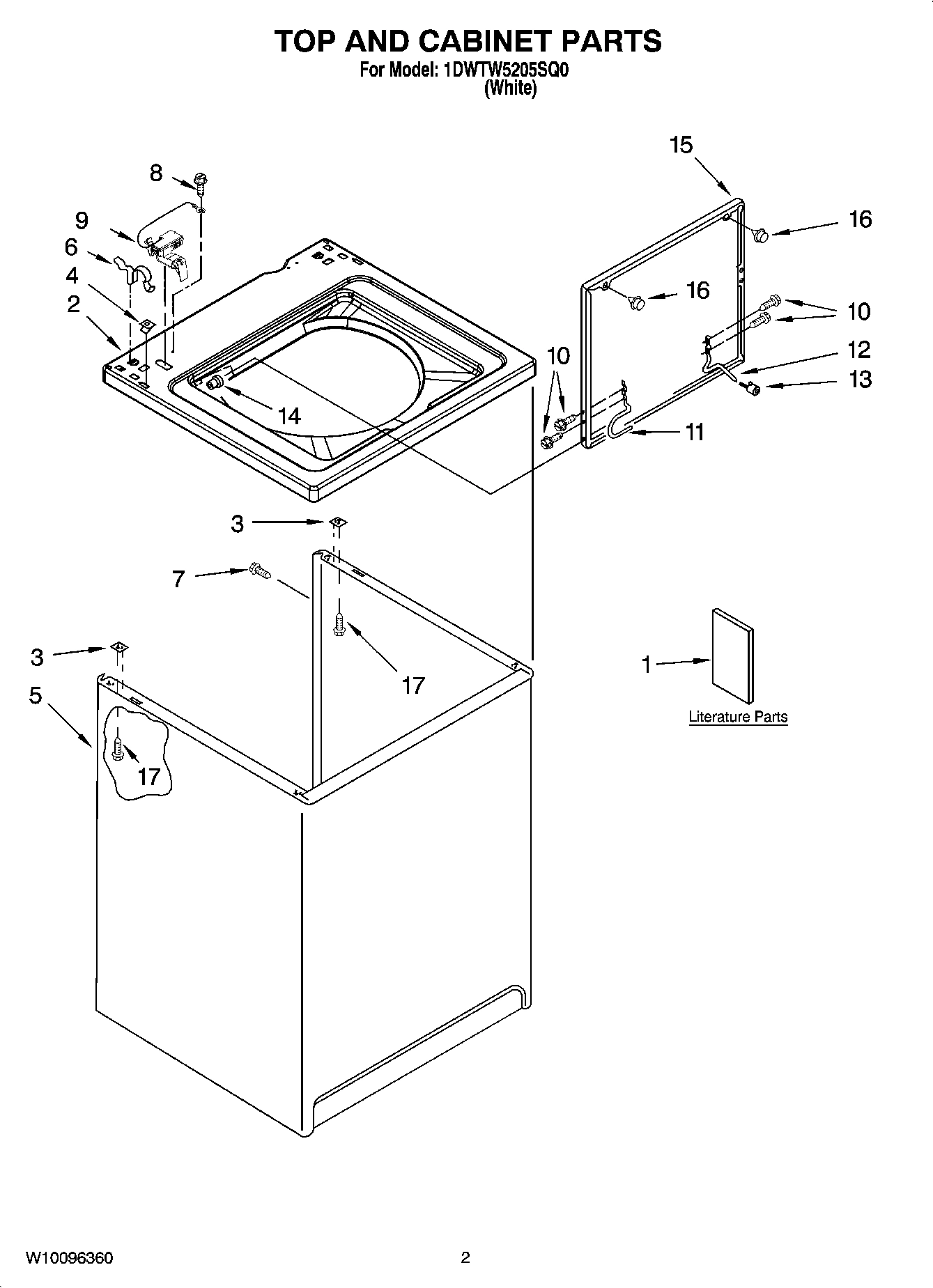 01 - TOP AND CABINET PARTS