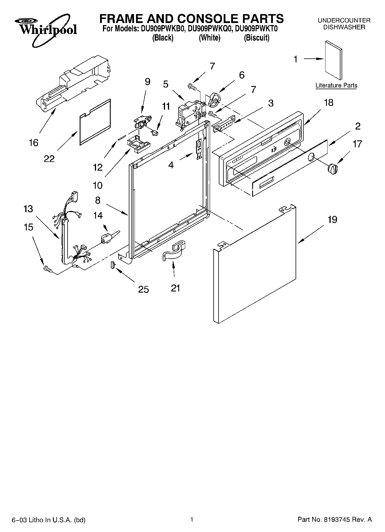 01 - FRAME AND CONSOLE PARTS