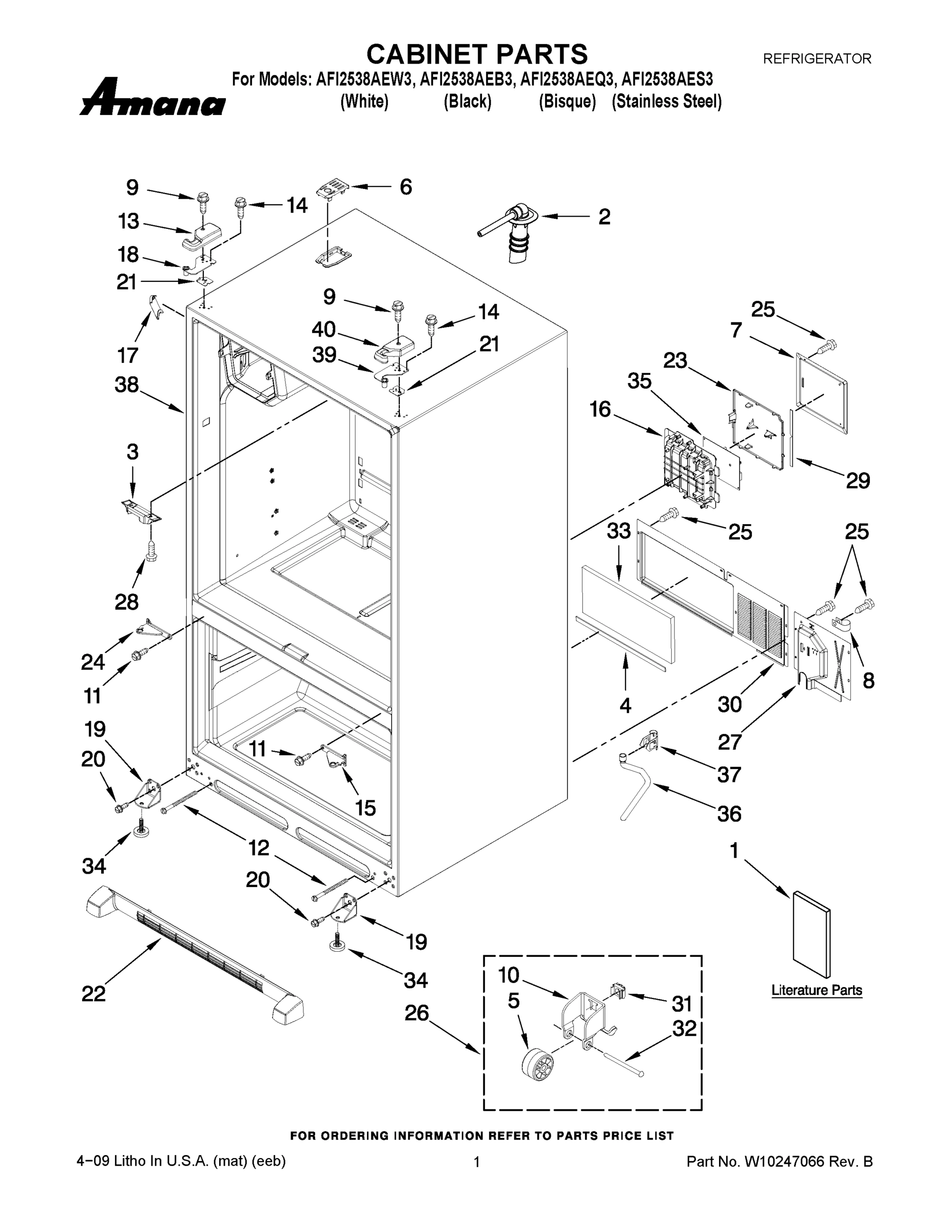 01 - CABINET PARTS