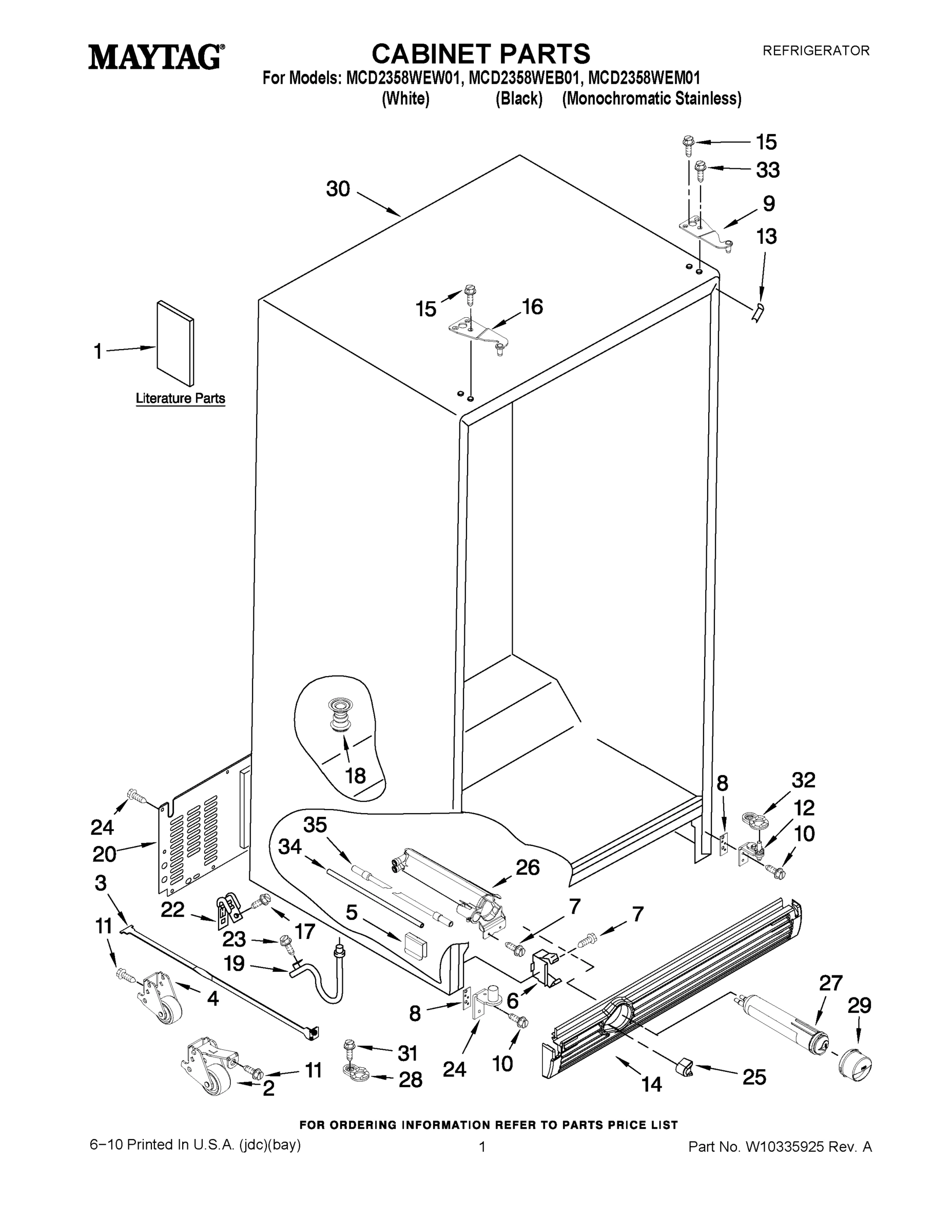 01 - CABINET PARTS