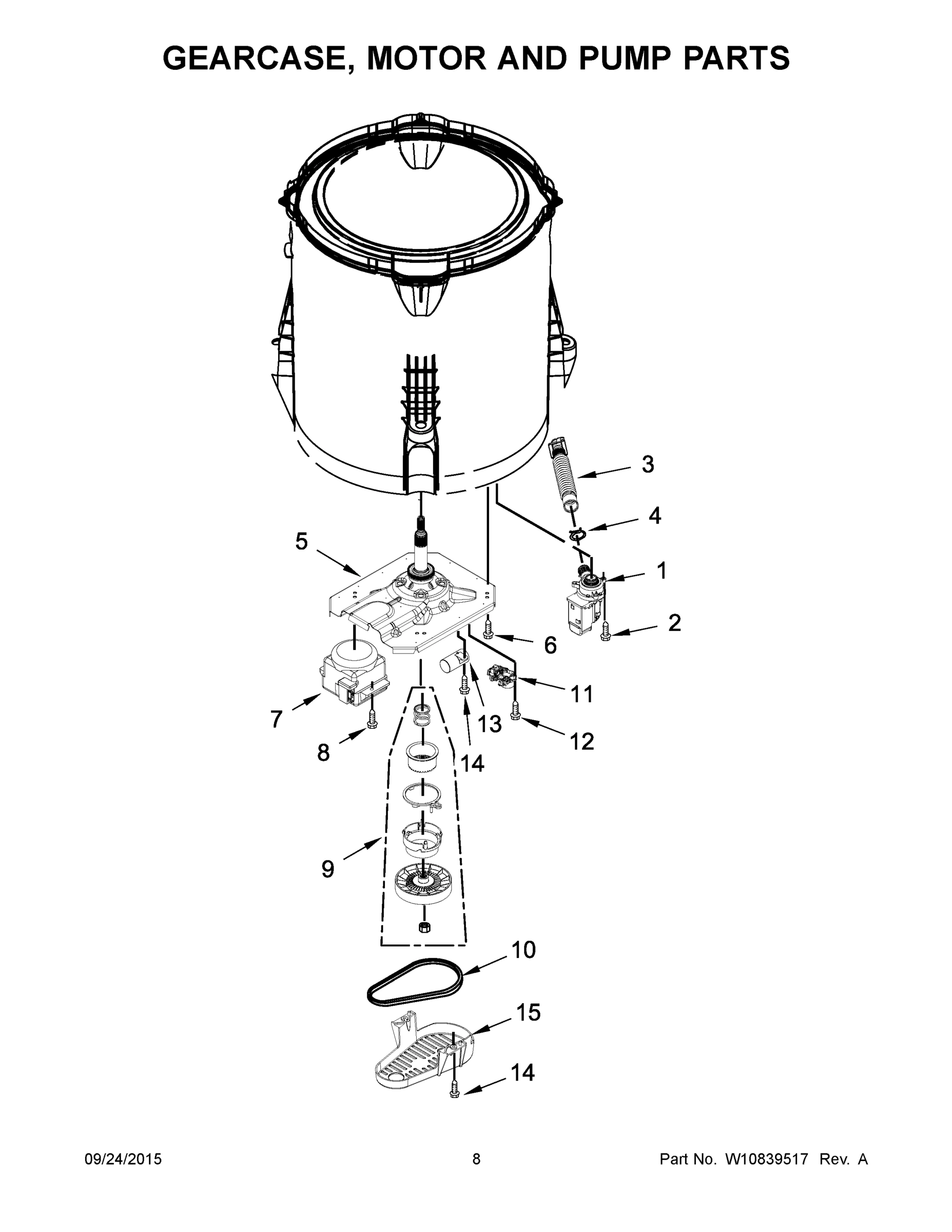 05 - GEARCASE, MOTOR AND PUMP PARTS