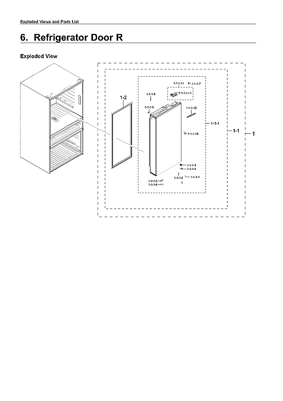Right Refrigerator Door Parts