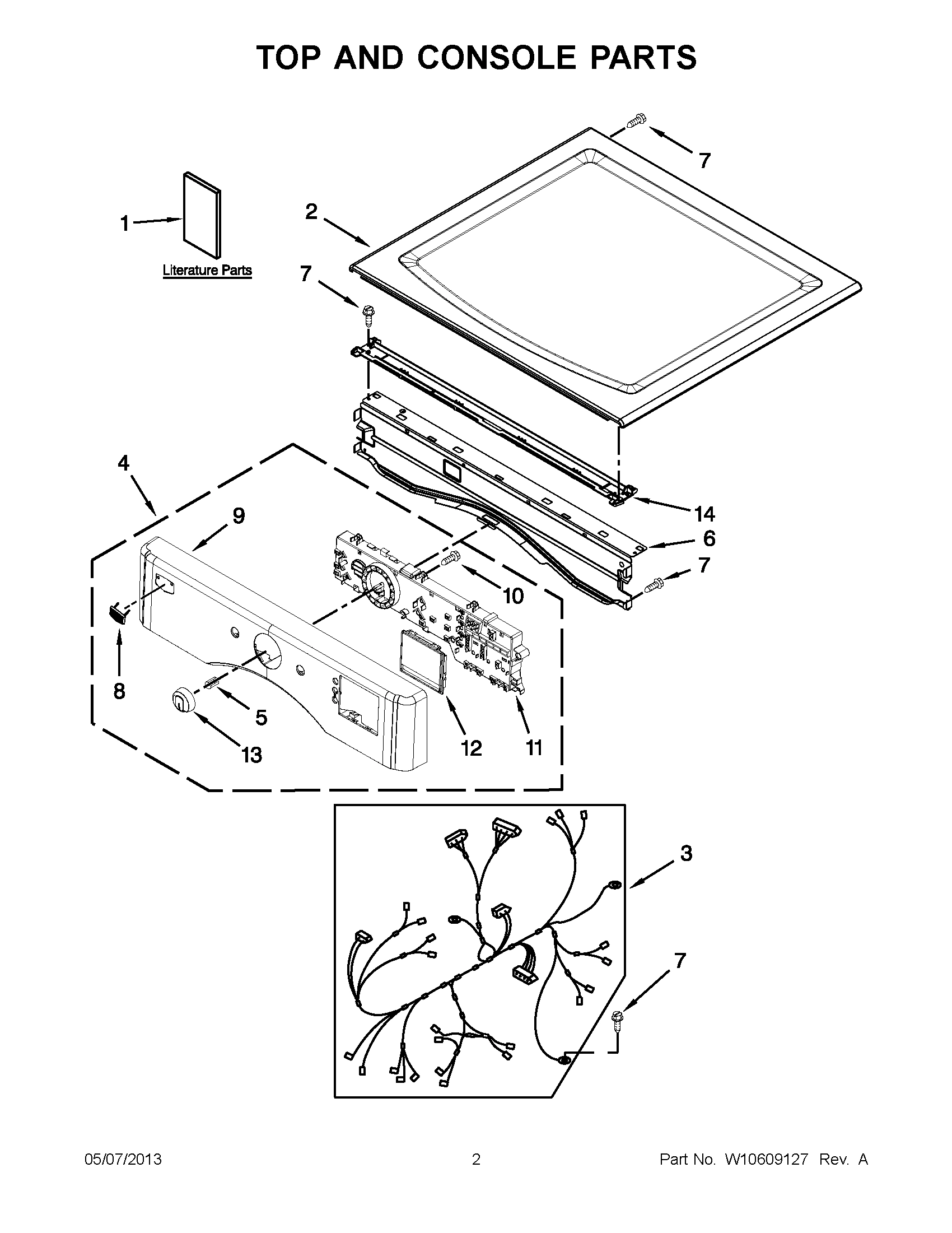 01 - TOP AND CONSOLE PARTS