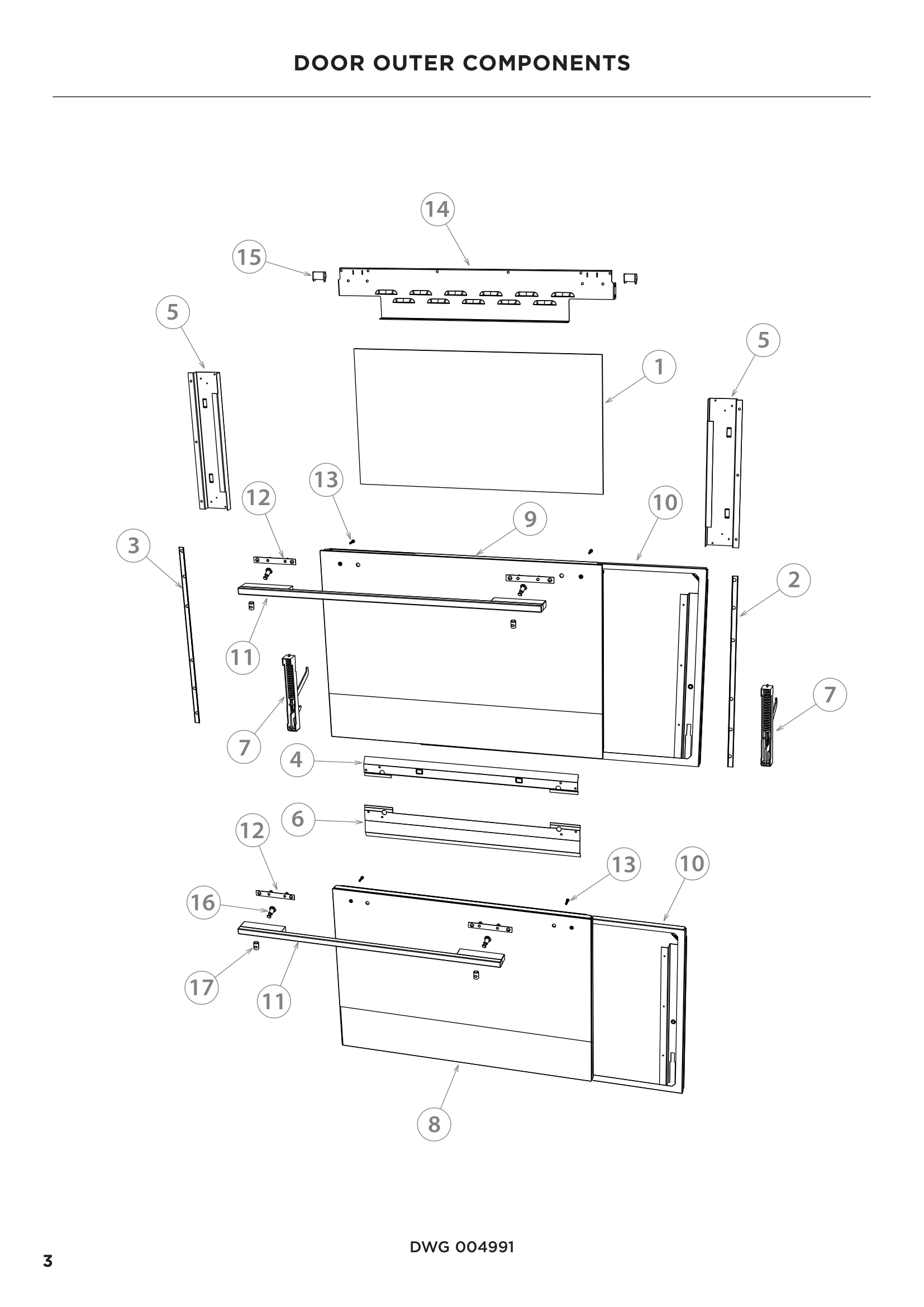 DOOR OUTER COMPONENTS
