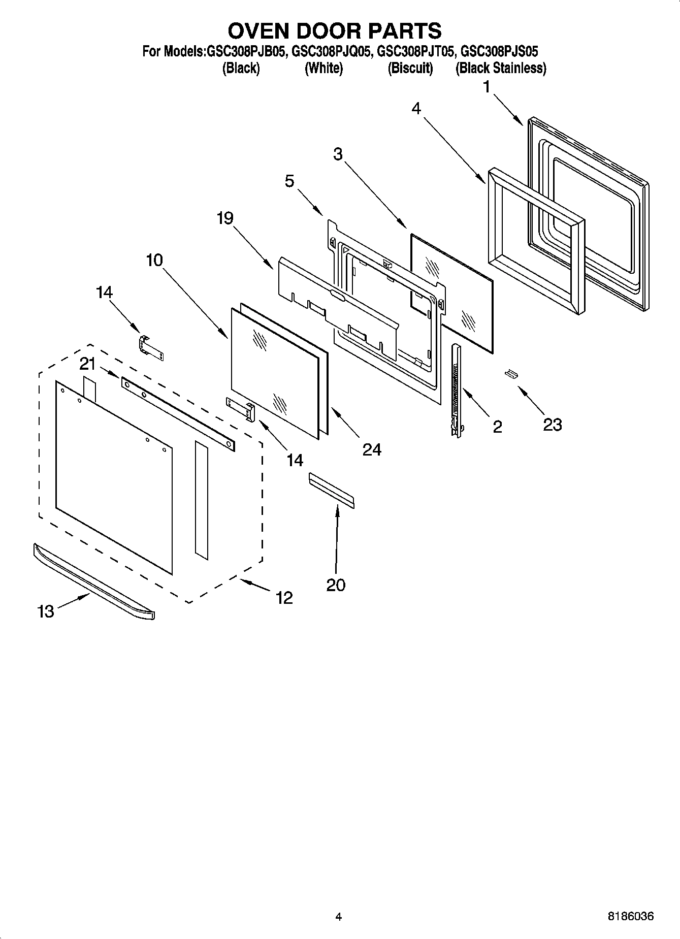 03 - OVEN DOOR PARTS