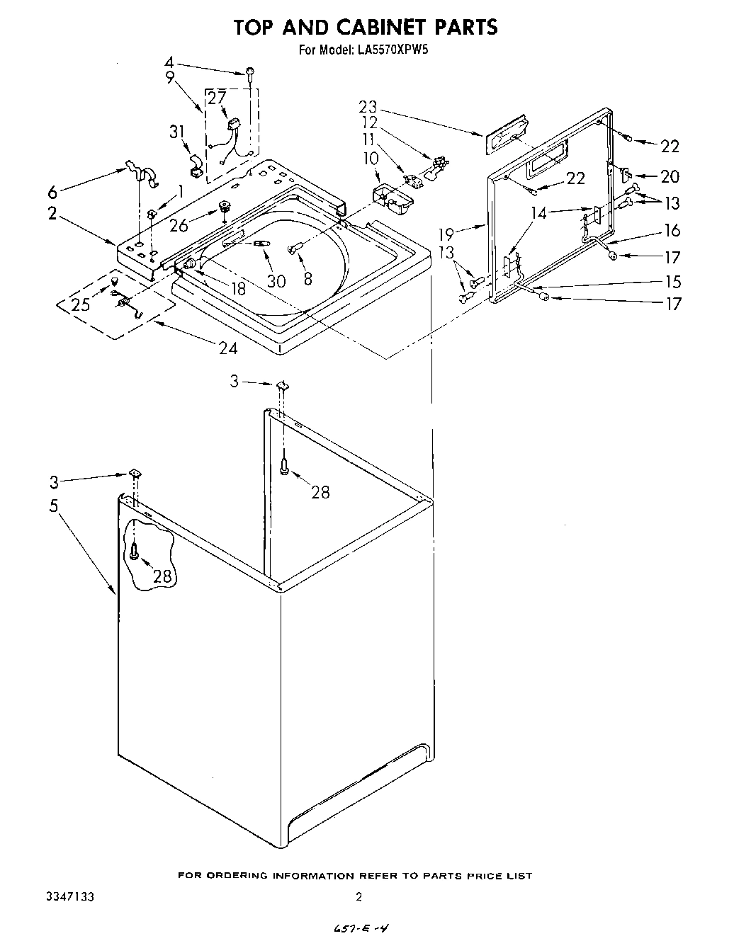 02 - TOP AND CABINET, LITERATURE AND OPTIONAL