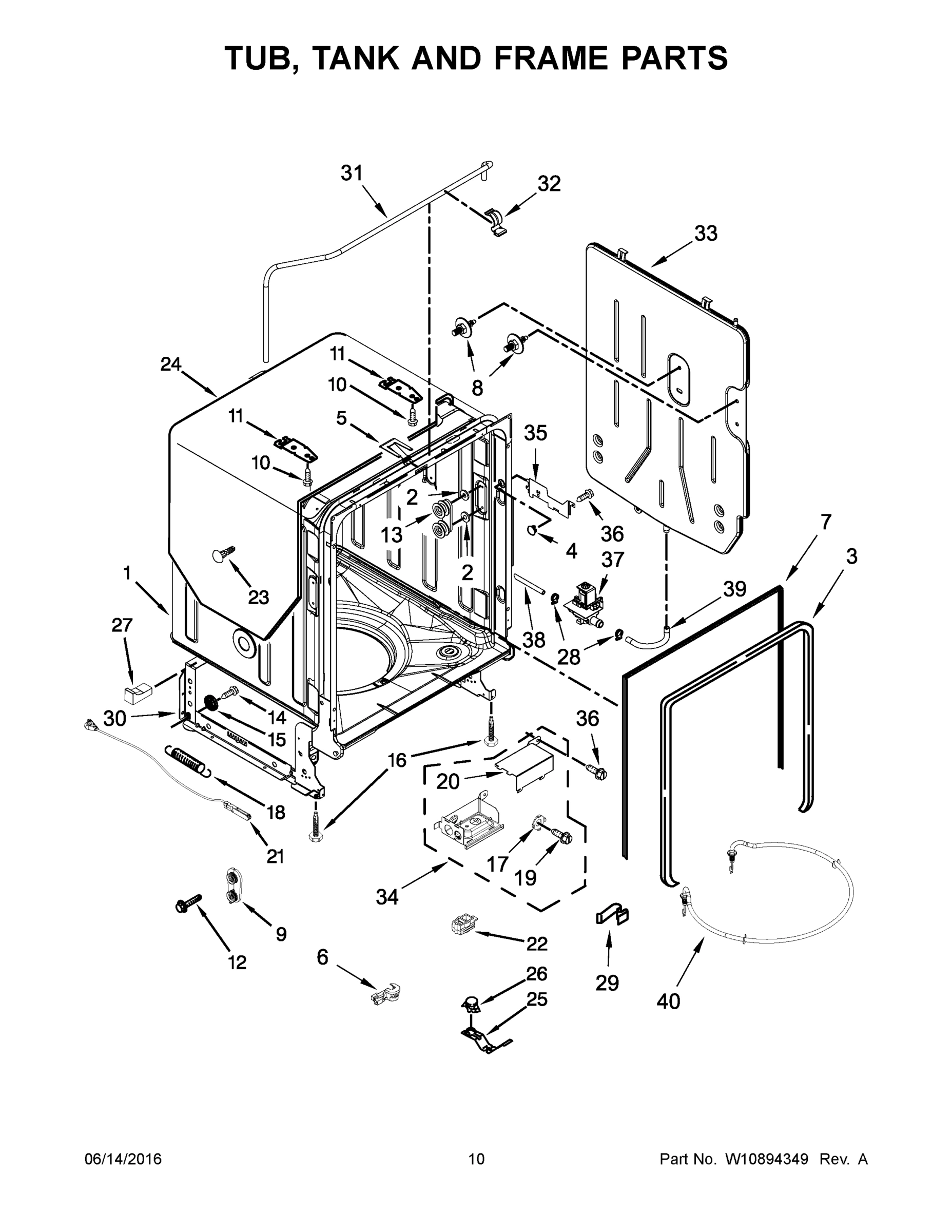 06 - TUB, TANK AND FRAME PARTS