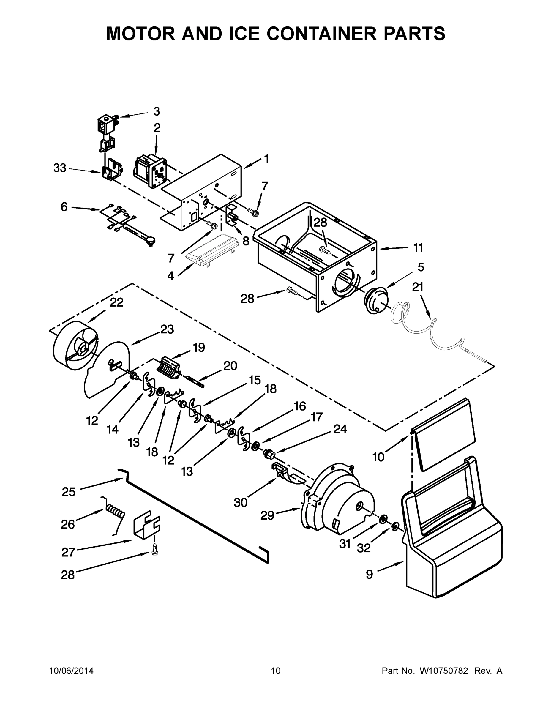 06 - MOTOR AND ICE CONTAINER PARTS