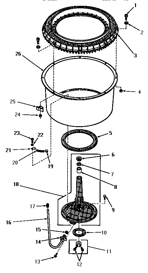 03 - AGITATOR POST AND SPIN TUB