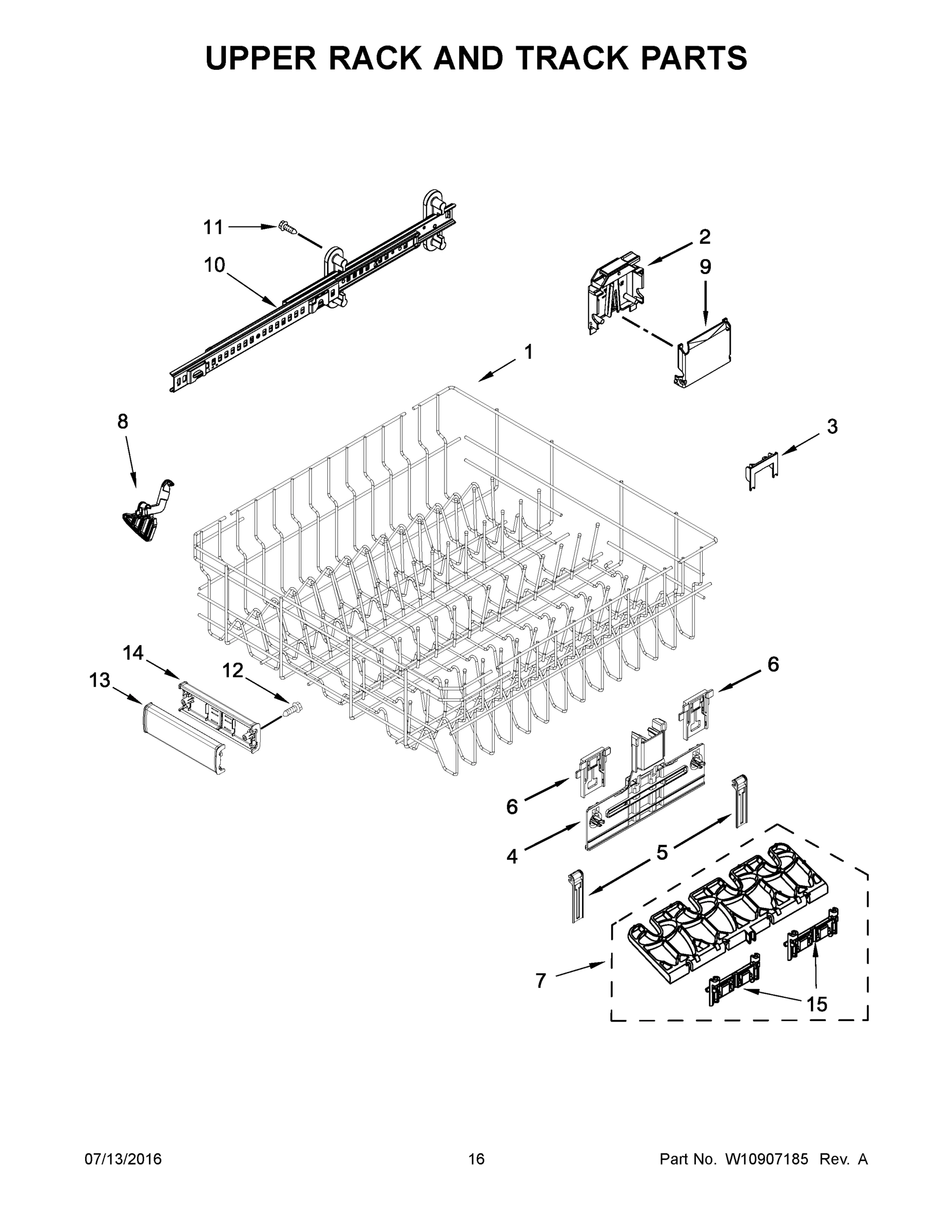 09 - UPPER RACK AND TRACK PARTS