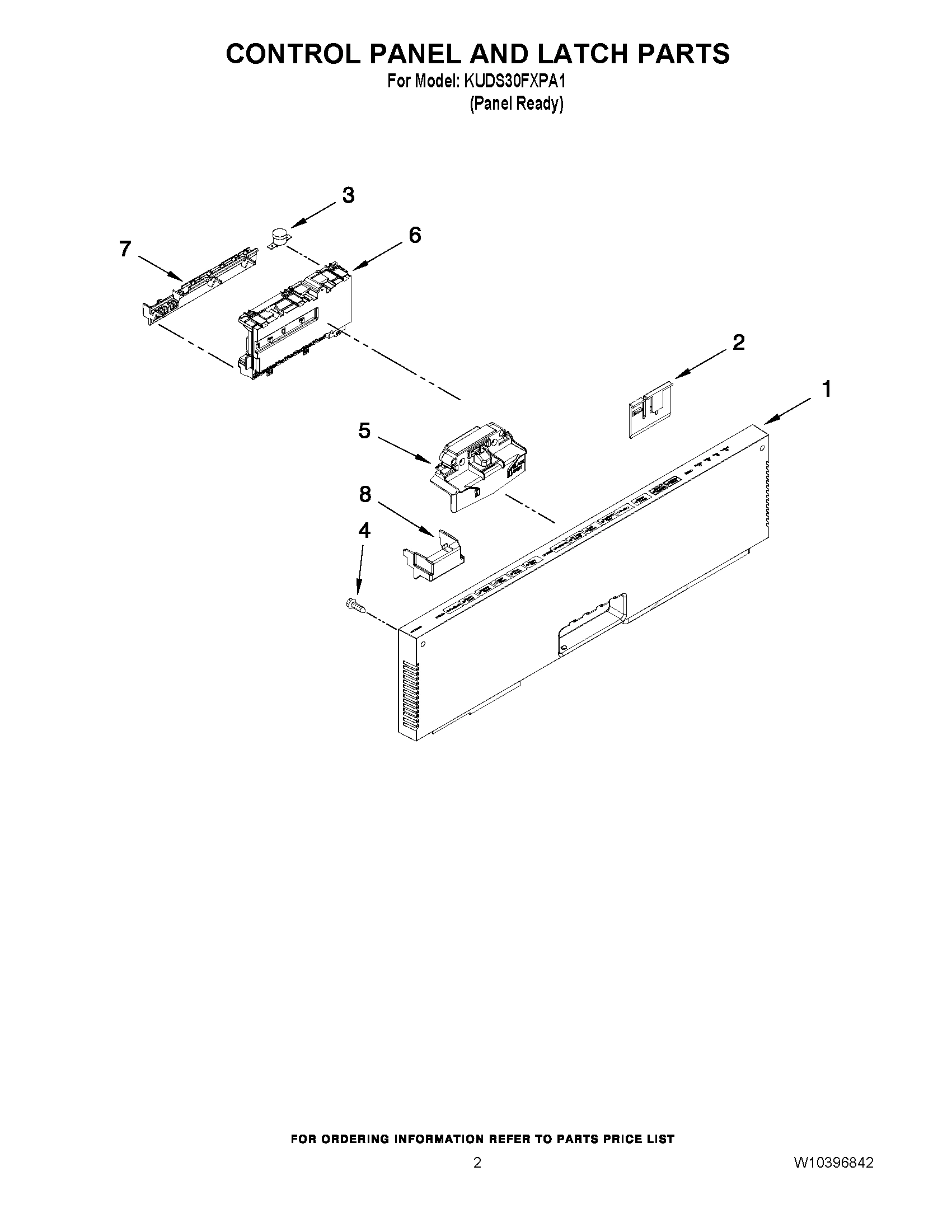 02 - CONTROL PANEL AND LATCH PARTS