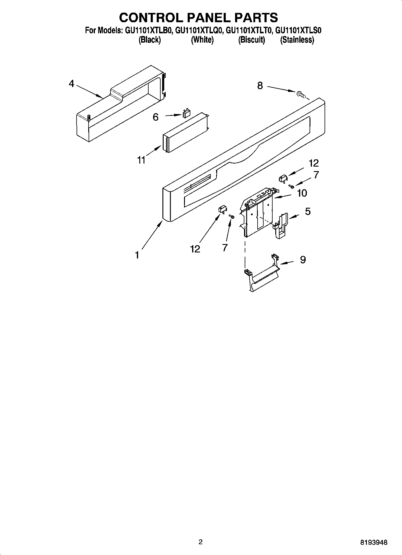 02 - CONTROL PANEL PARTS