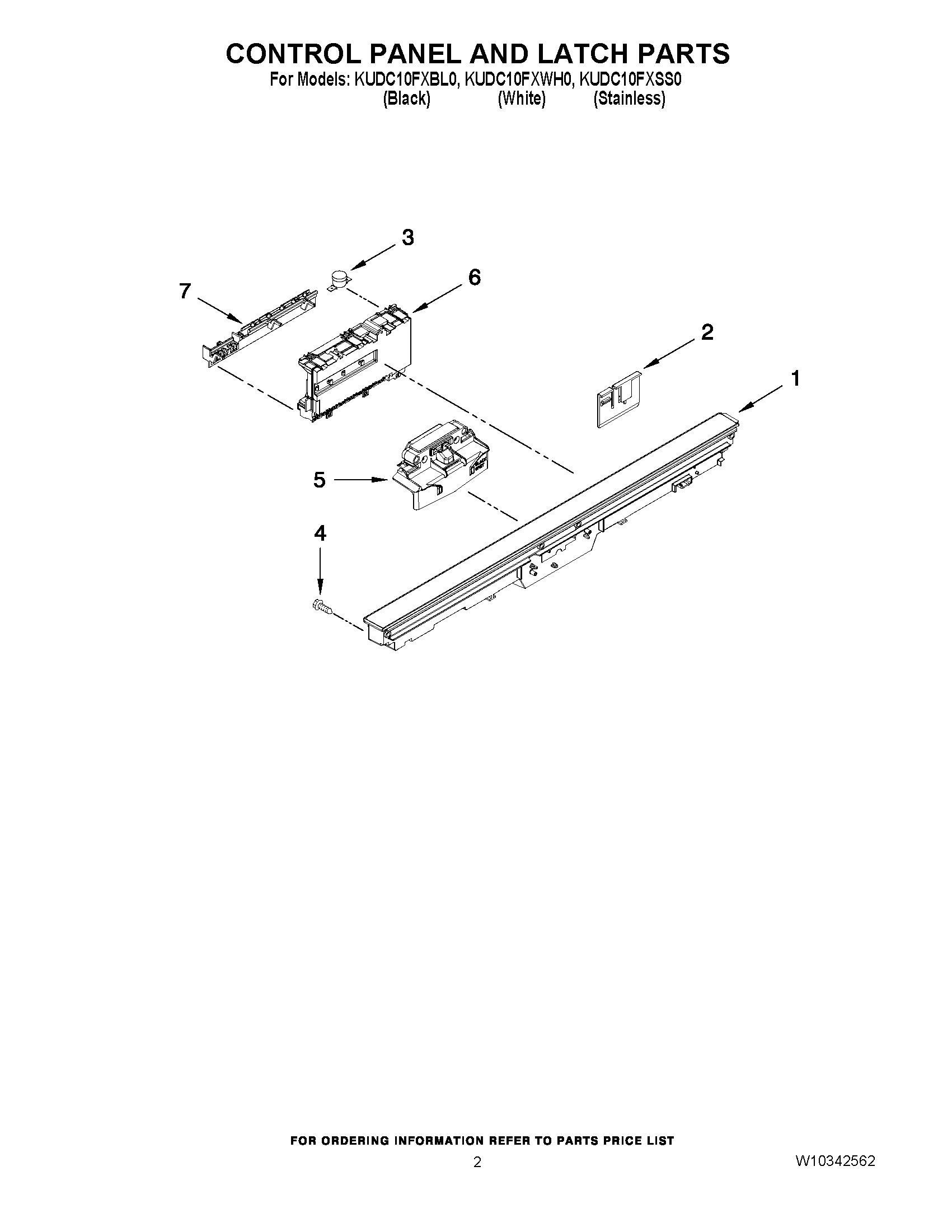 02 - CONTROL PANEL AND LATCH PARTS