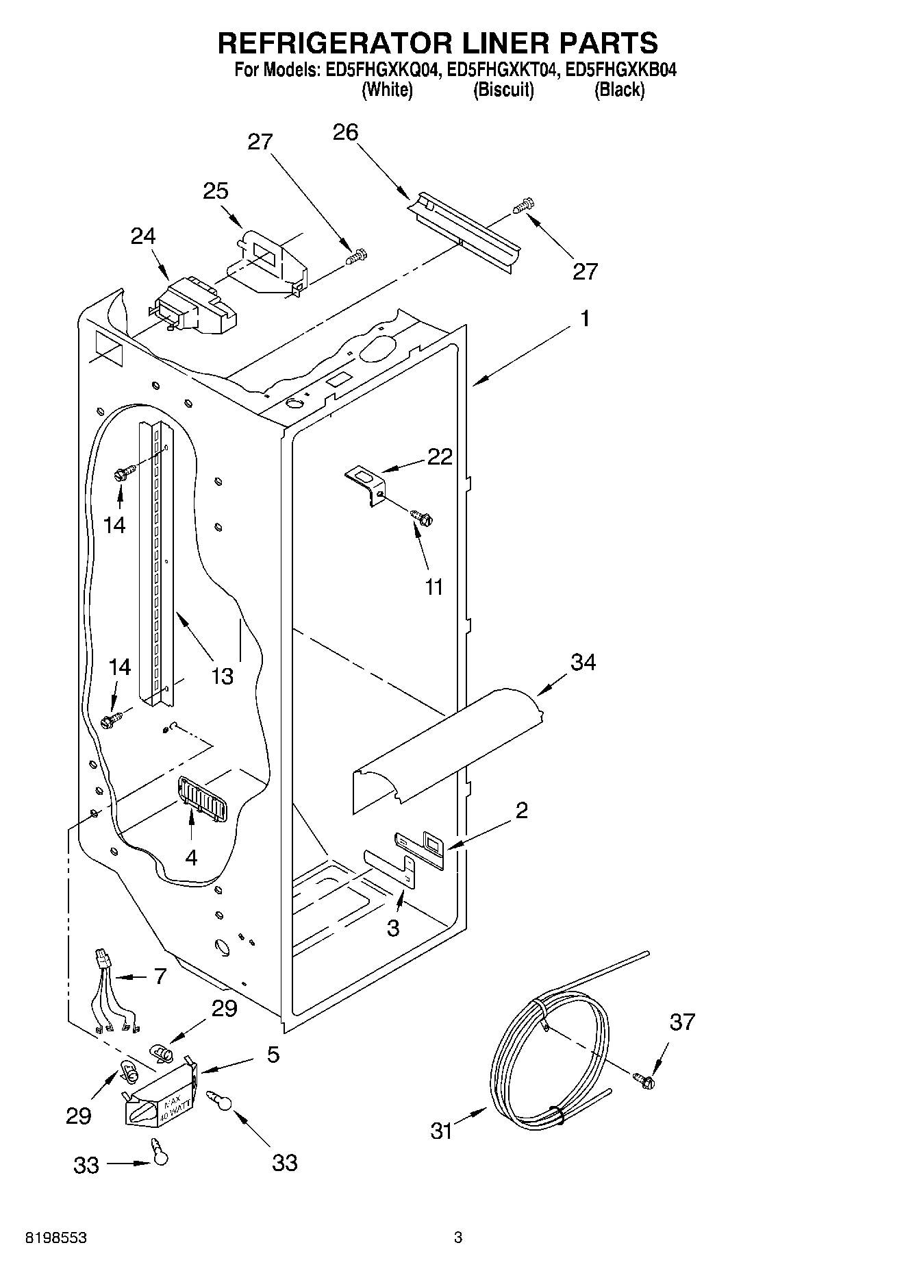 02 - REFRIGERATOR LINER PARTS