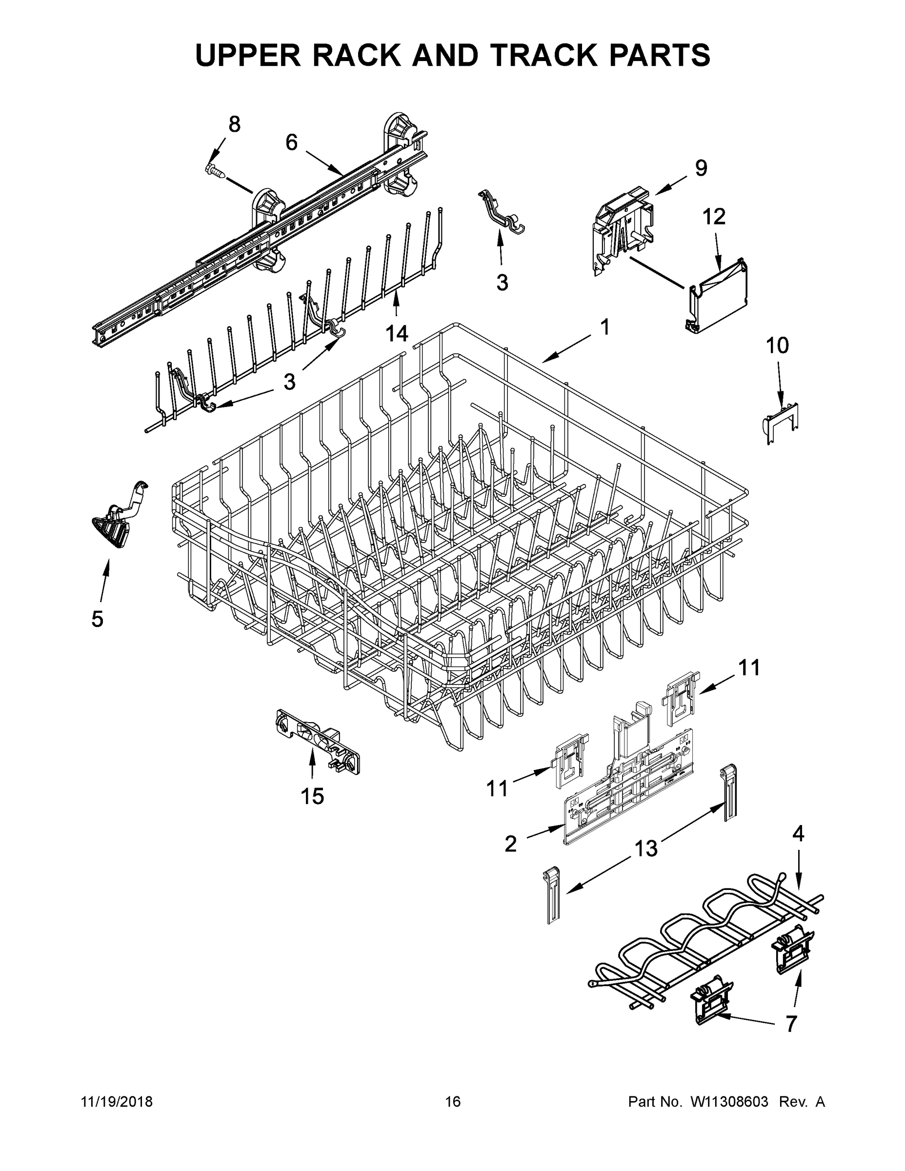09 - UPPER RACK AND TRACK PARTS