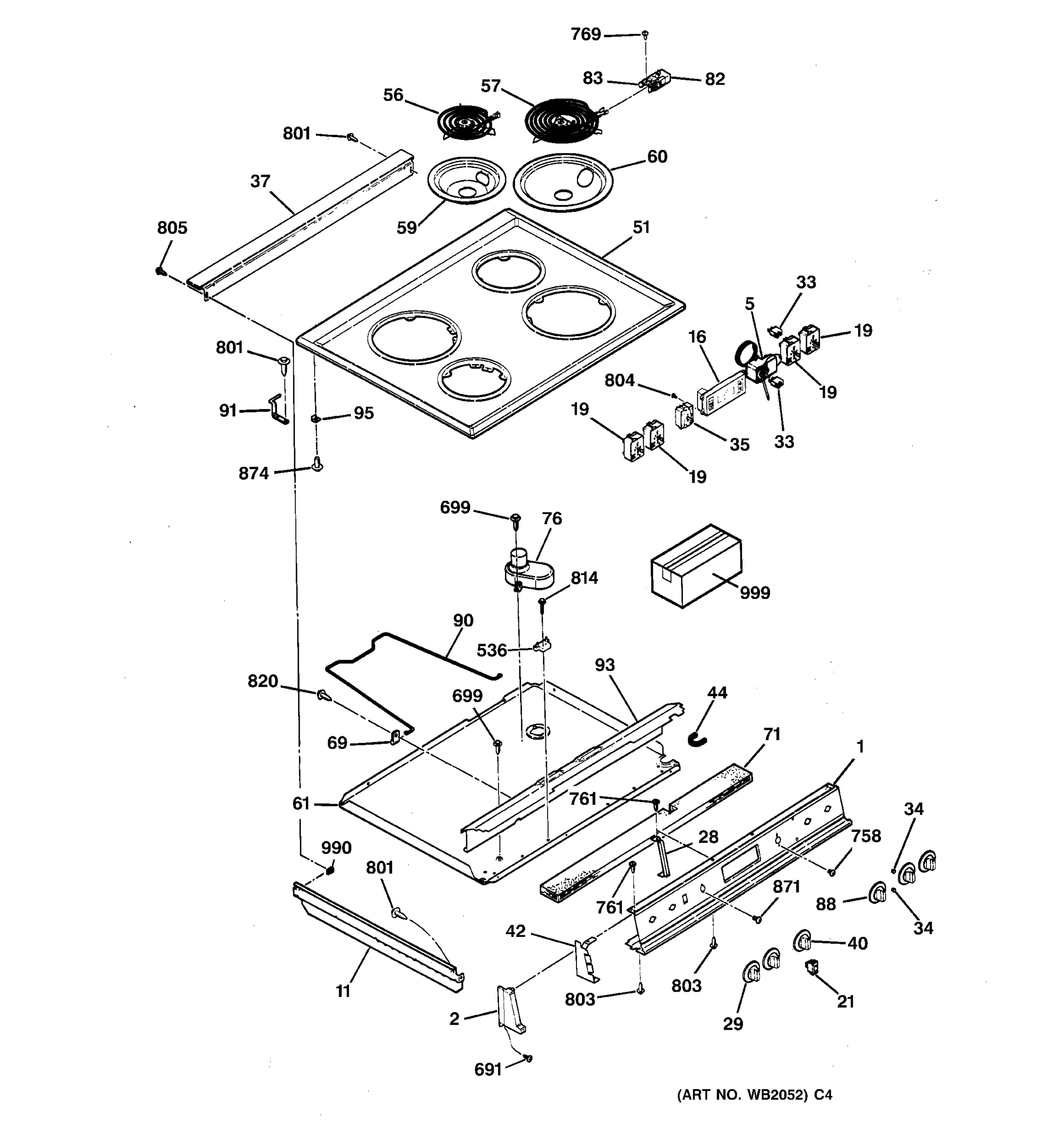 CONTROL PANEL & COOKTOP