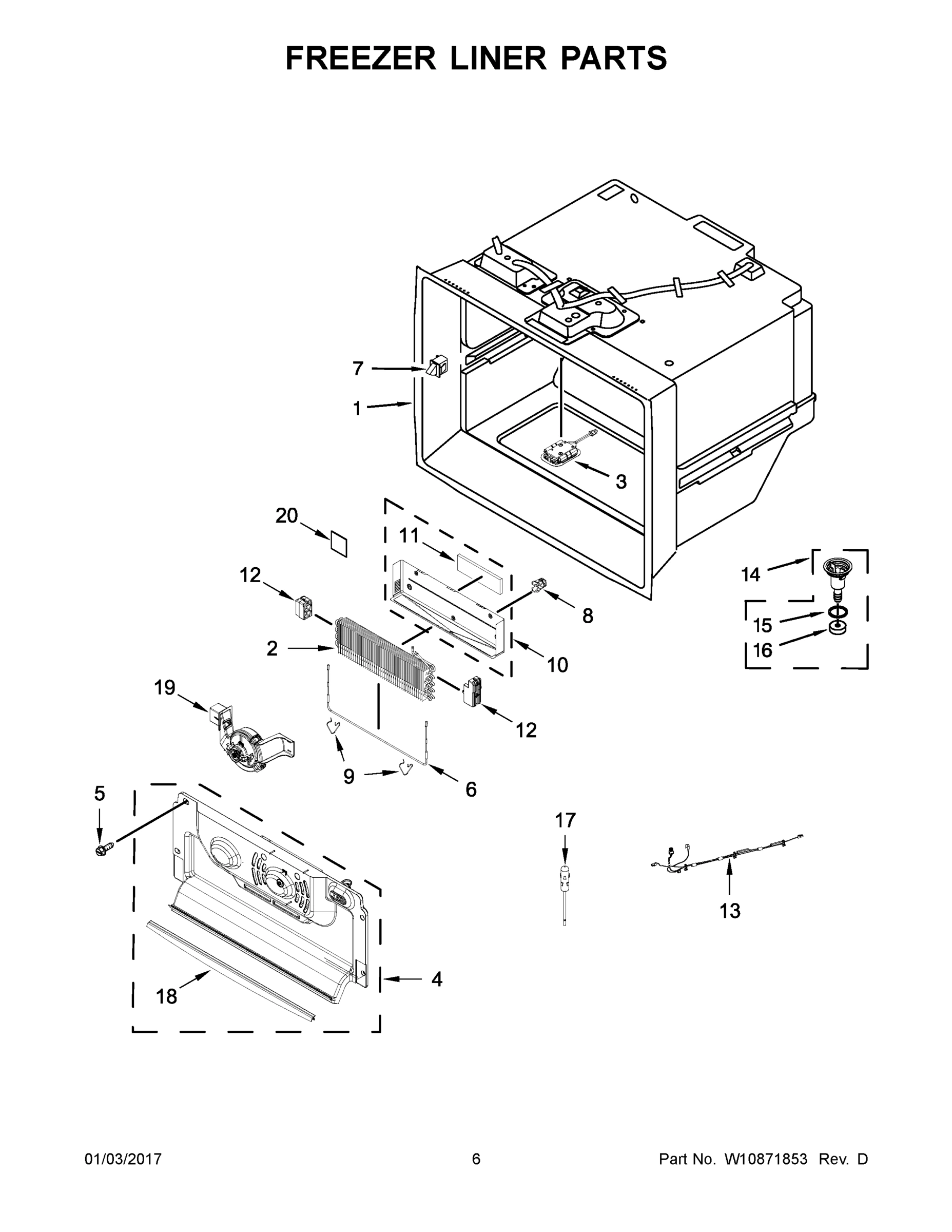 04 - FREEZER LINER PARTS