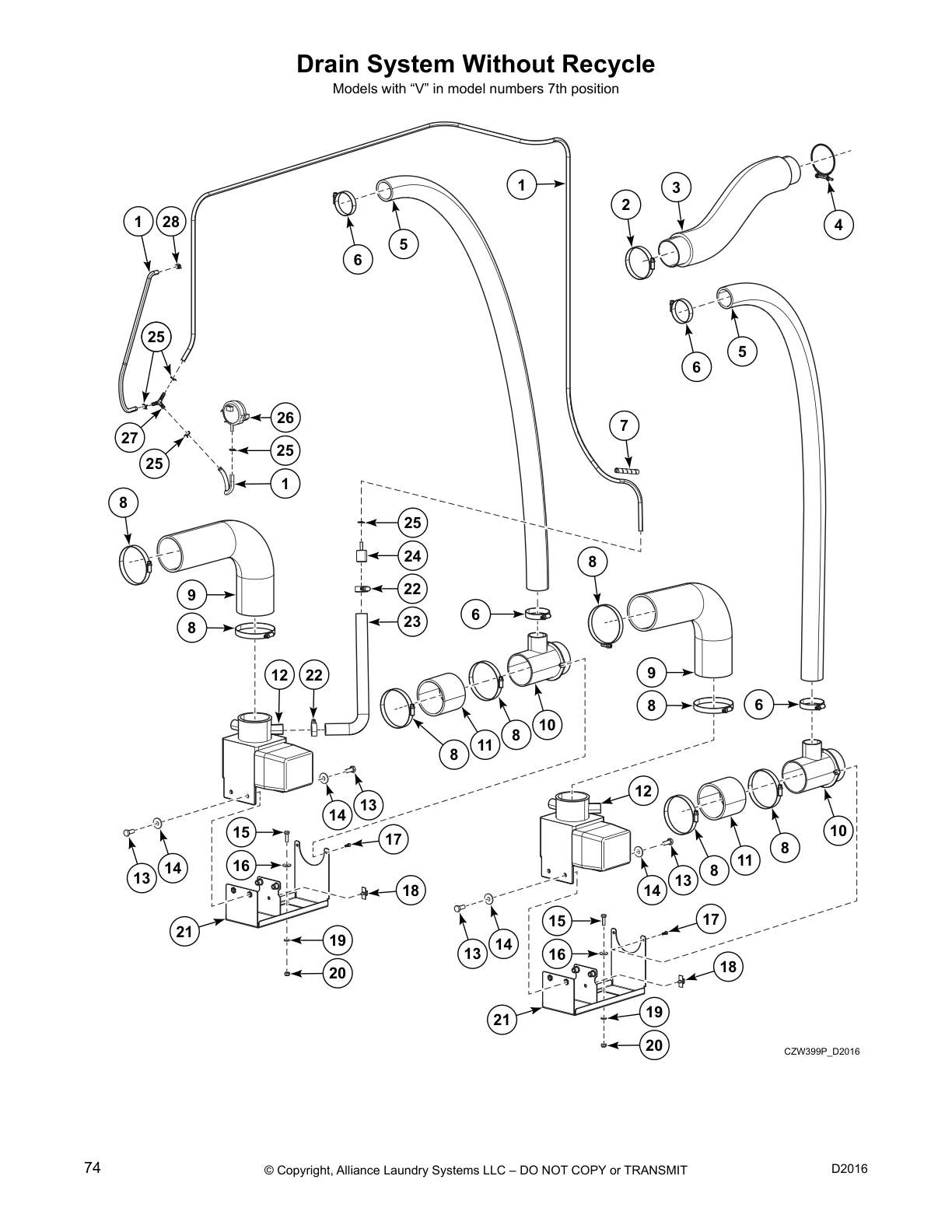 Drain System Without Recycle