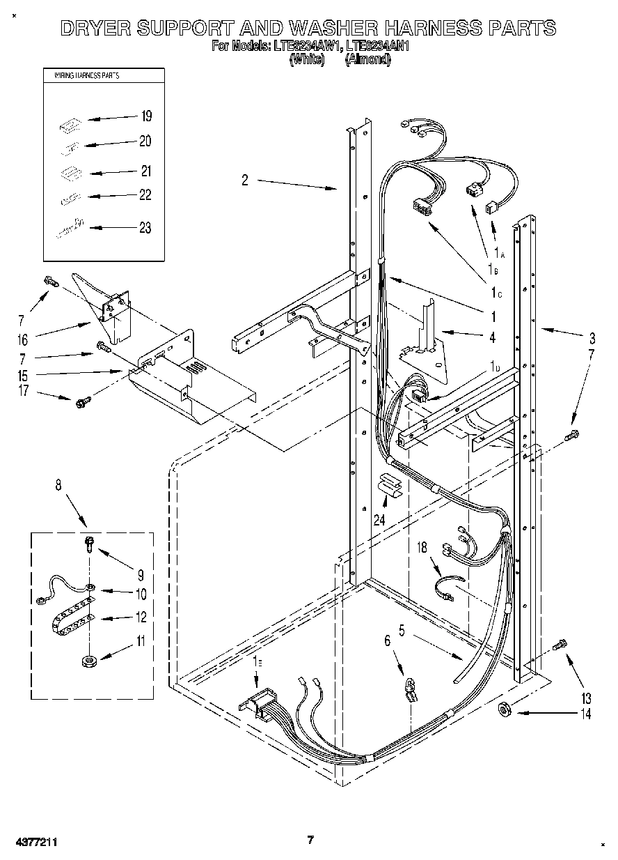 05 - DRYER SUPPORT AND WASHER HARNESS