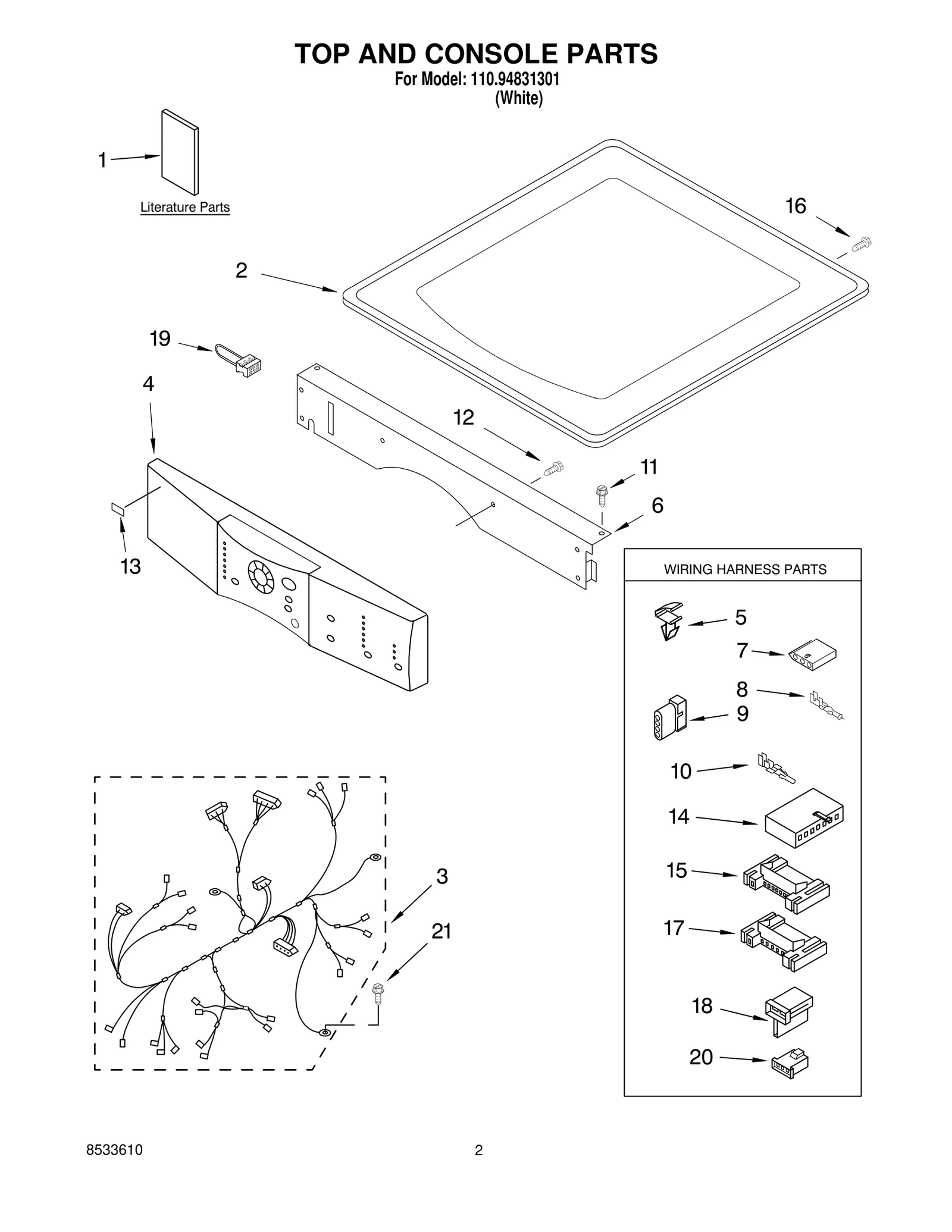 TOP AND CONSOLE PARTS