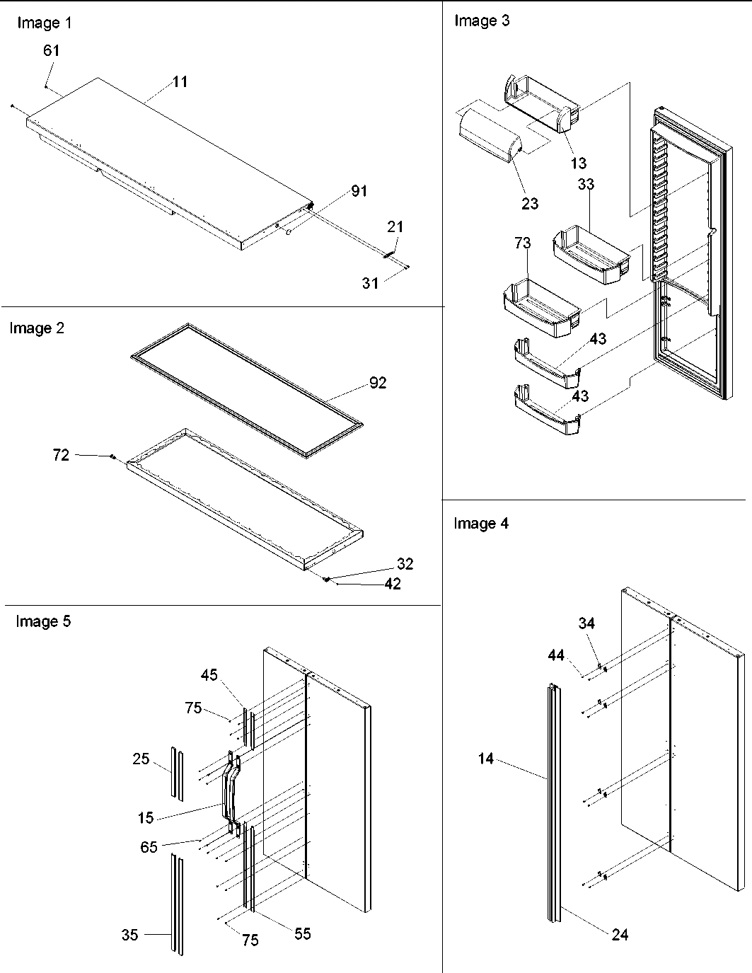 11 - Refrigerator Door, Trim and Handles