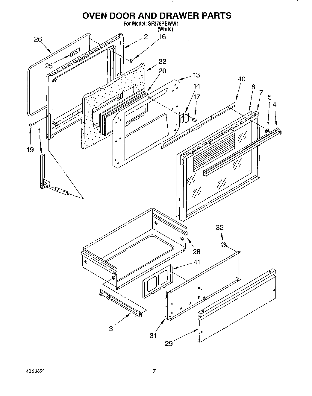 05 - OVEN DOOR AND DRAWER
