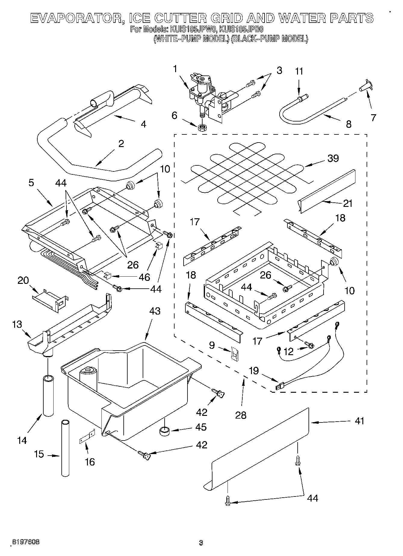 02 - EVAPORATOR, ICE CUTTER GRID AND WATER
