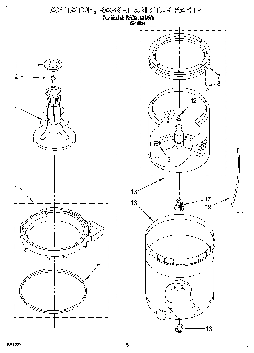 03 - AGITATOR, BASKET AND TUB