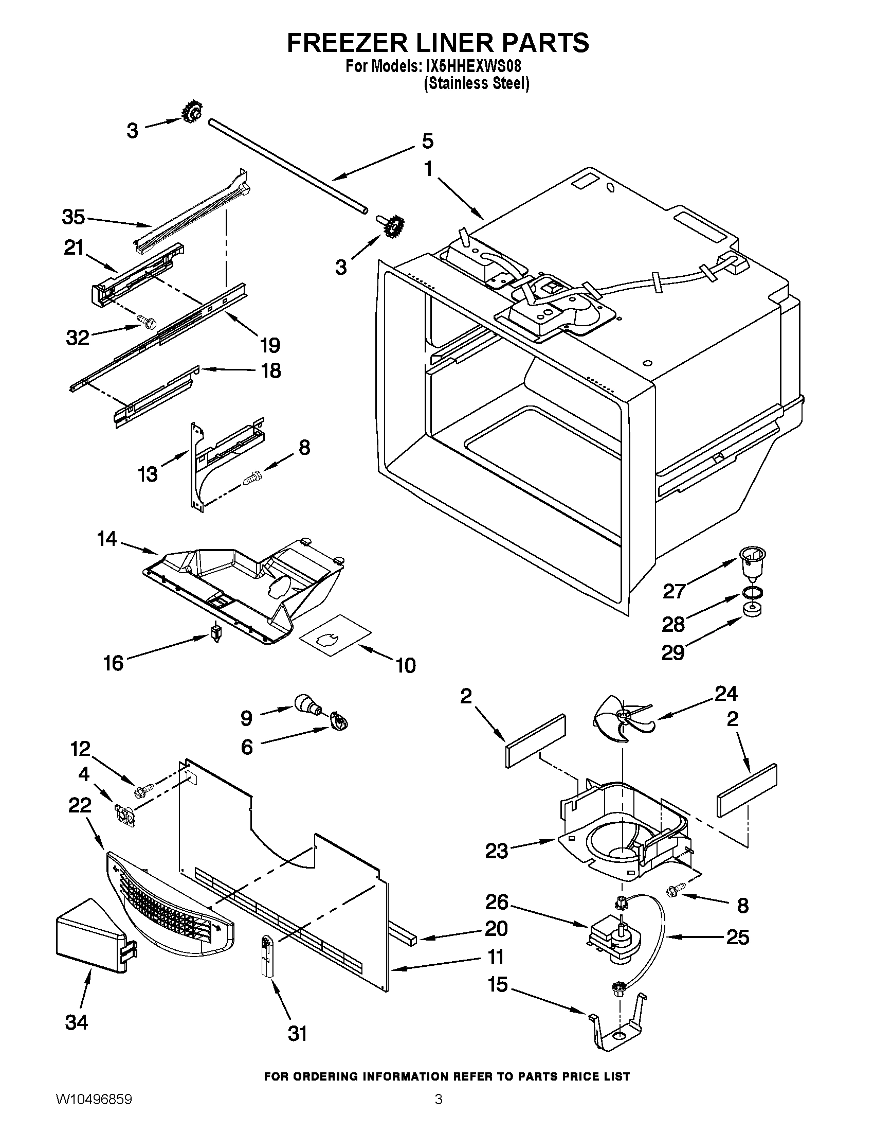 02 - FREEZER LINER PARTS