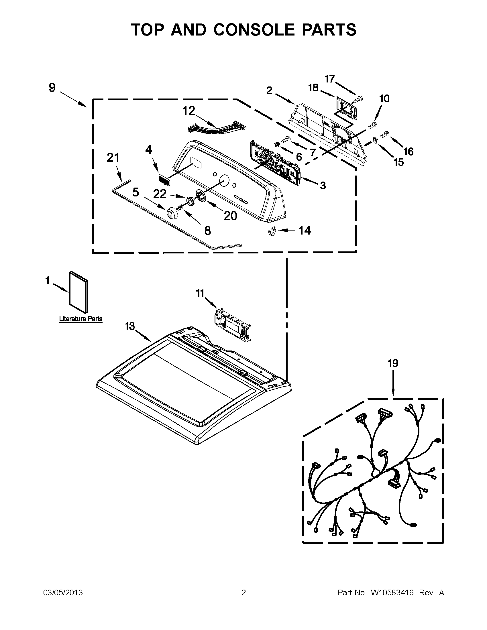 01 - TOP AND CONSOLE PARTS