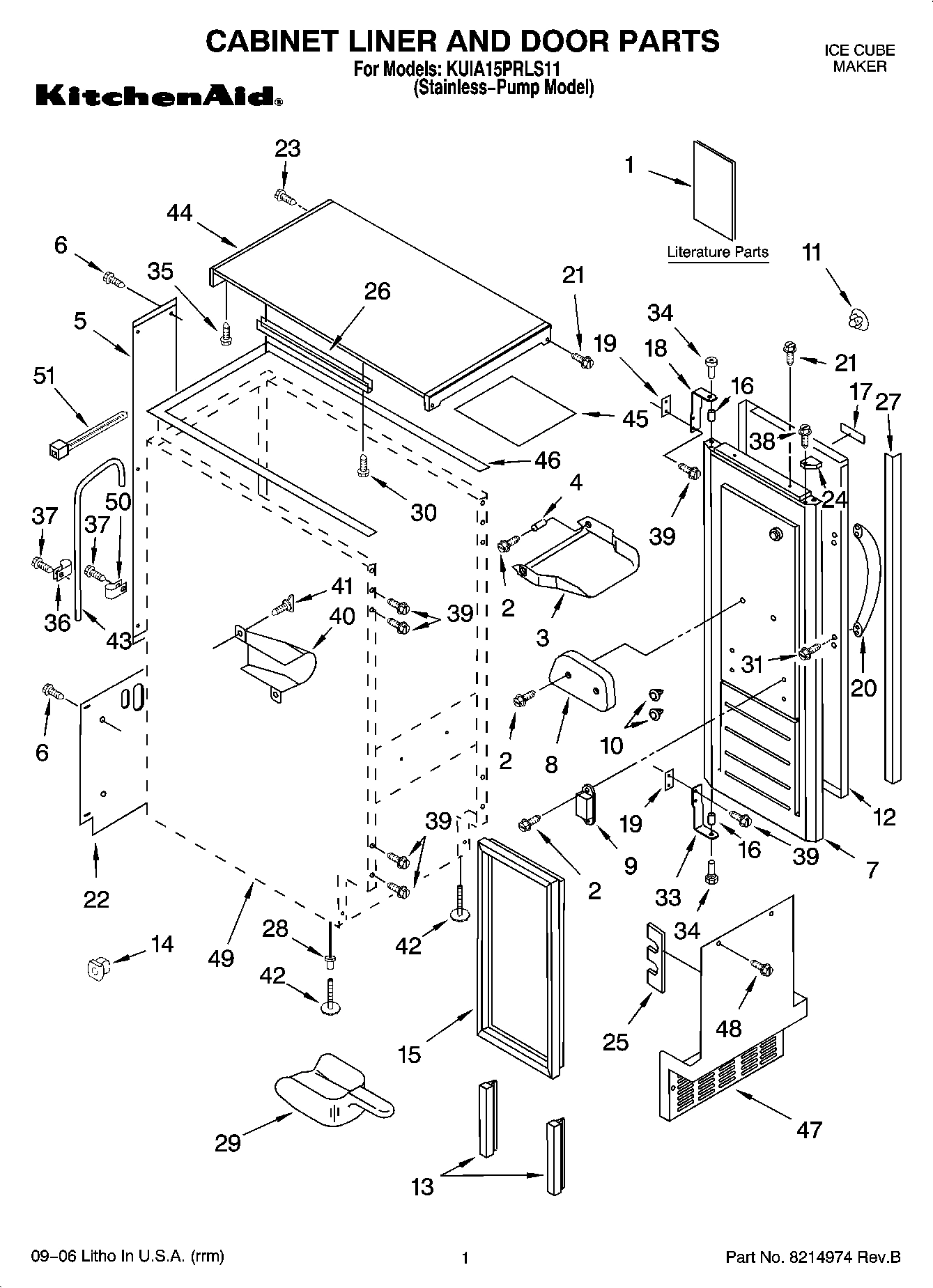 01 - CABINET LINER AND DOOR PARTS
