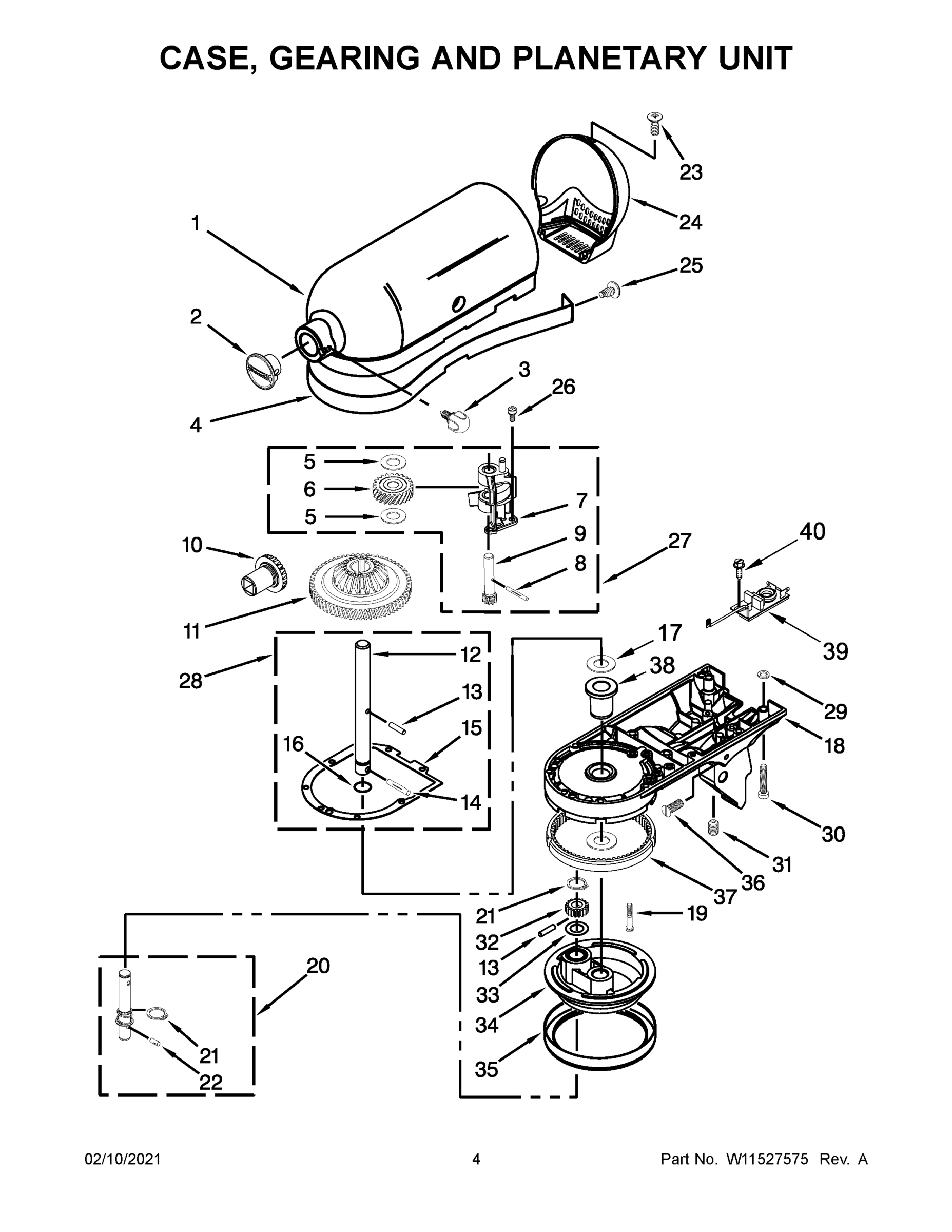 03 - CASE, GEARING AND PLANETARY UNIT