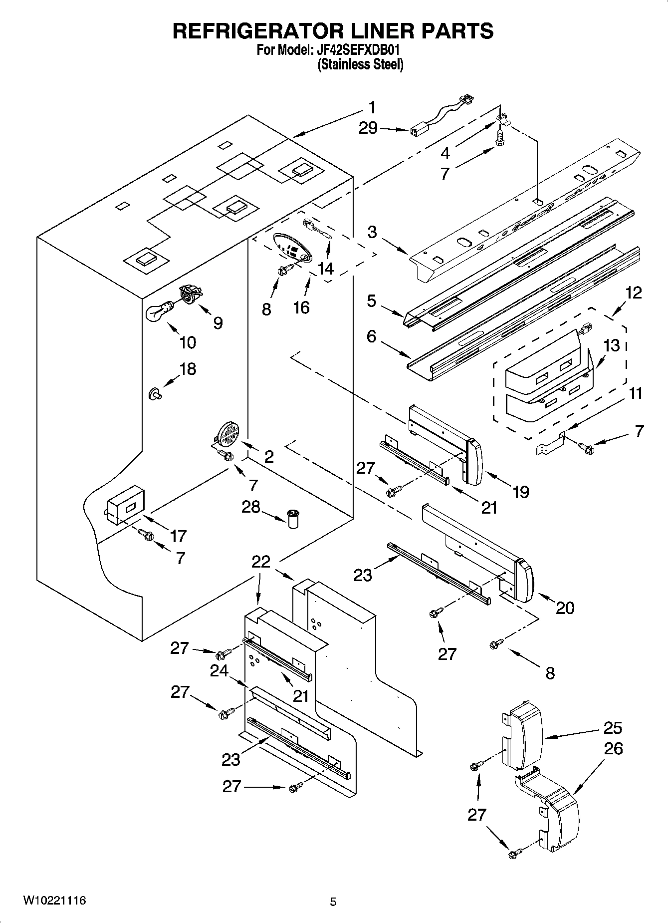 04 - REFRIGERATOR LINER PARTS