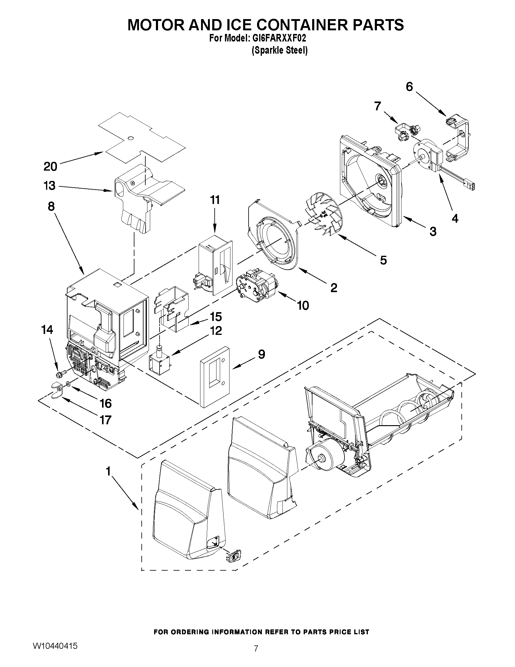 04 - MOTOR AND ICE CONTAINER PARTS