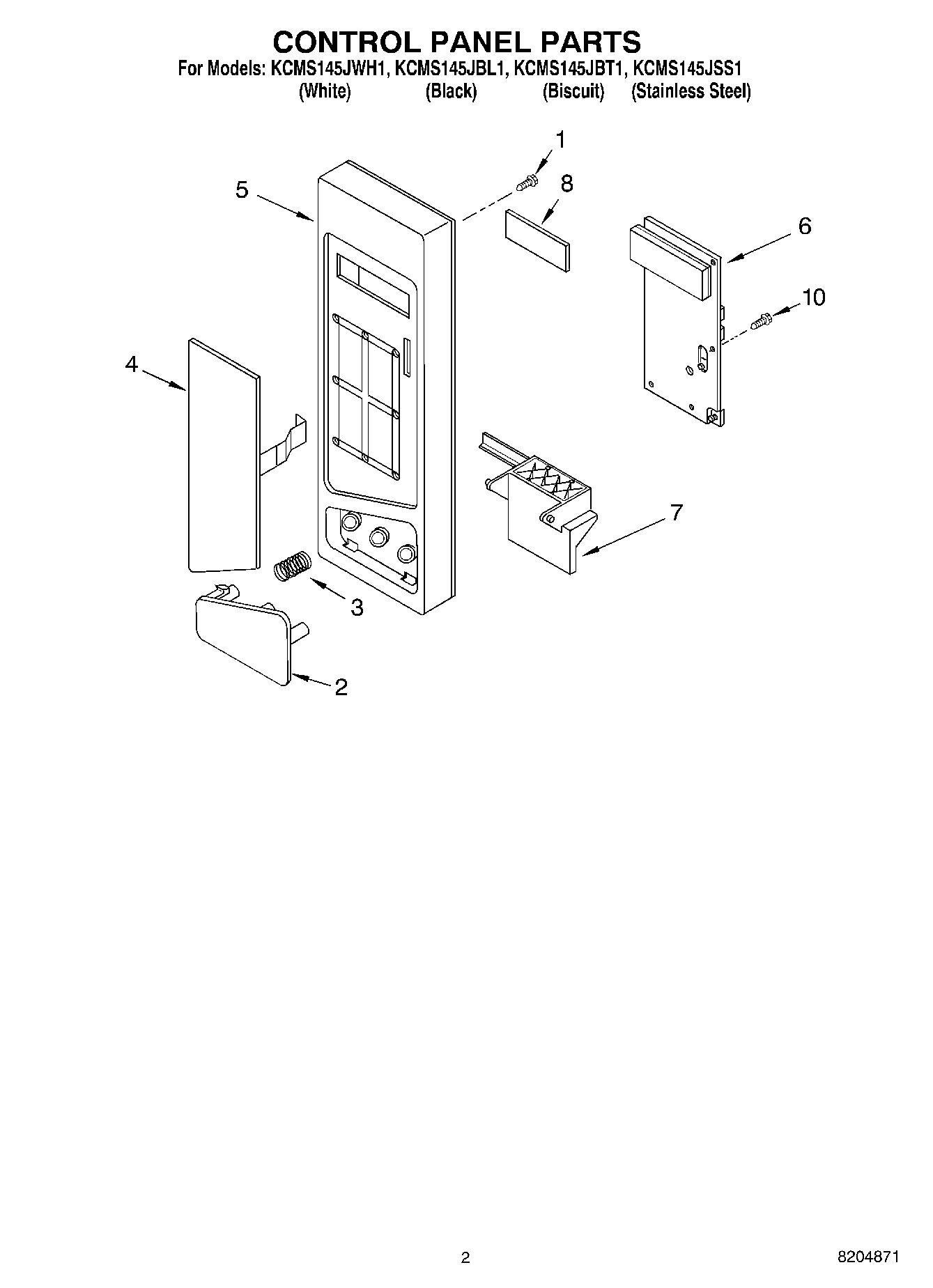 02 - CONTROL PANEL PARTS