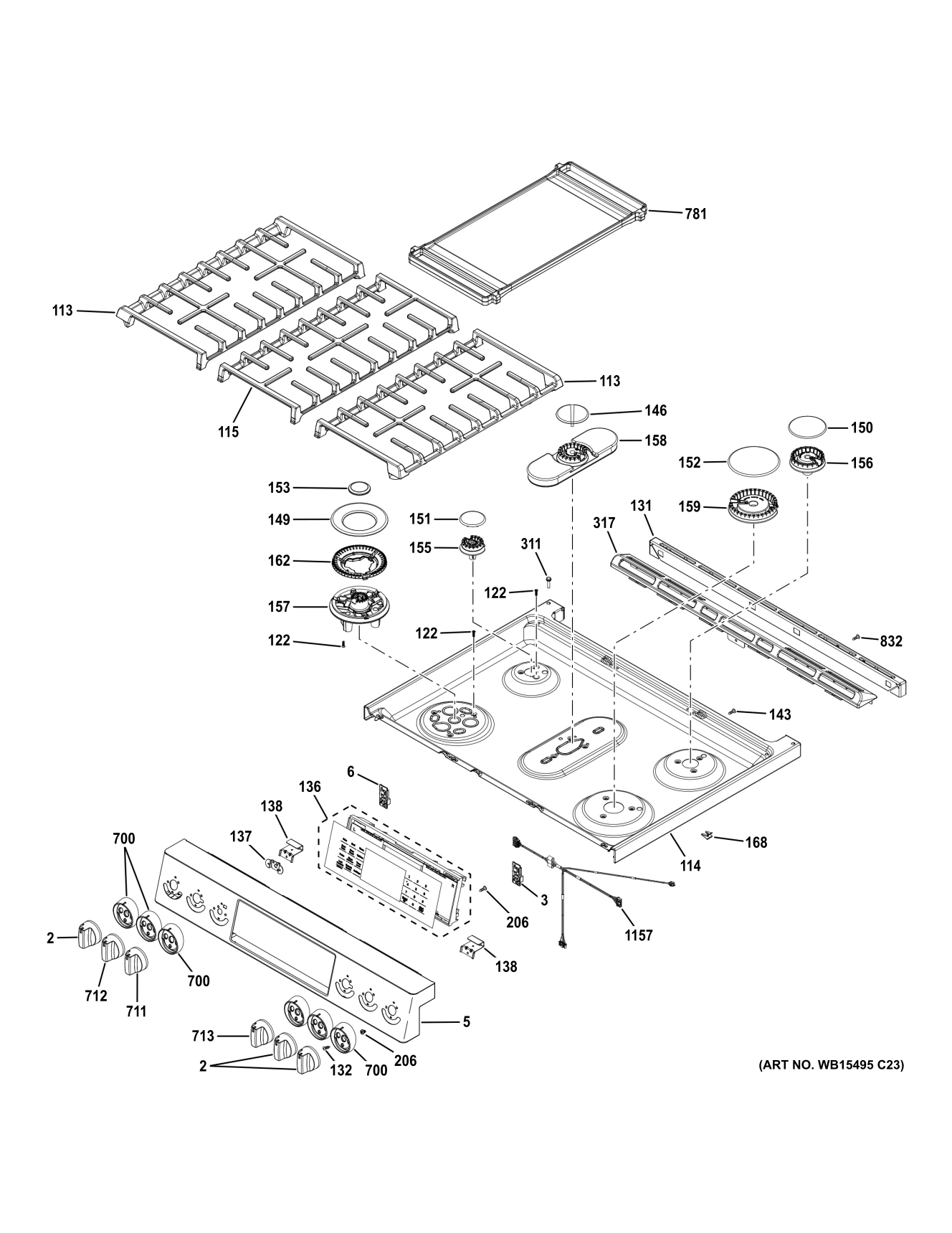 CONTROL PANEL & COOKTOP