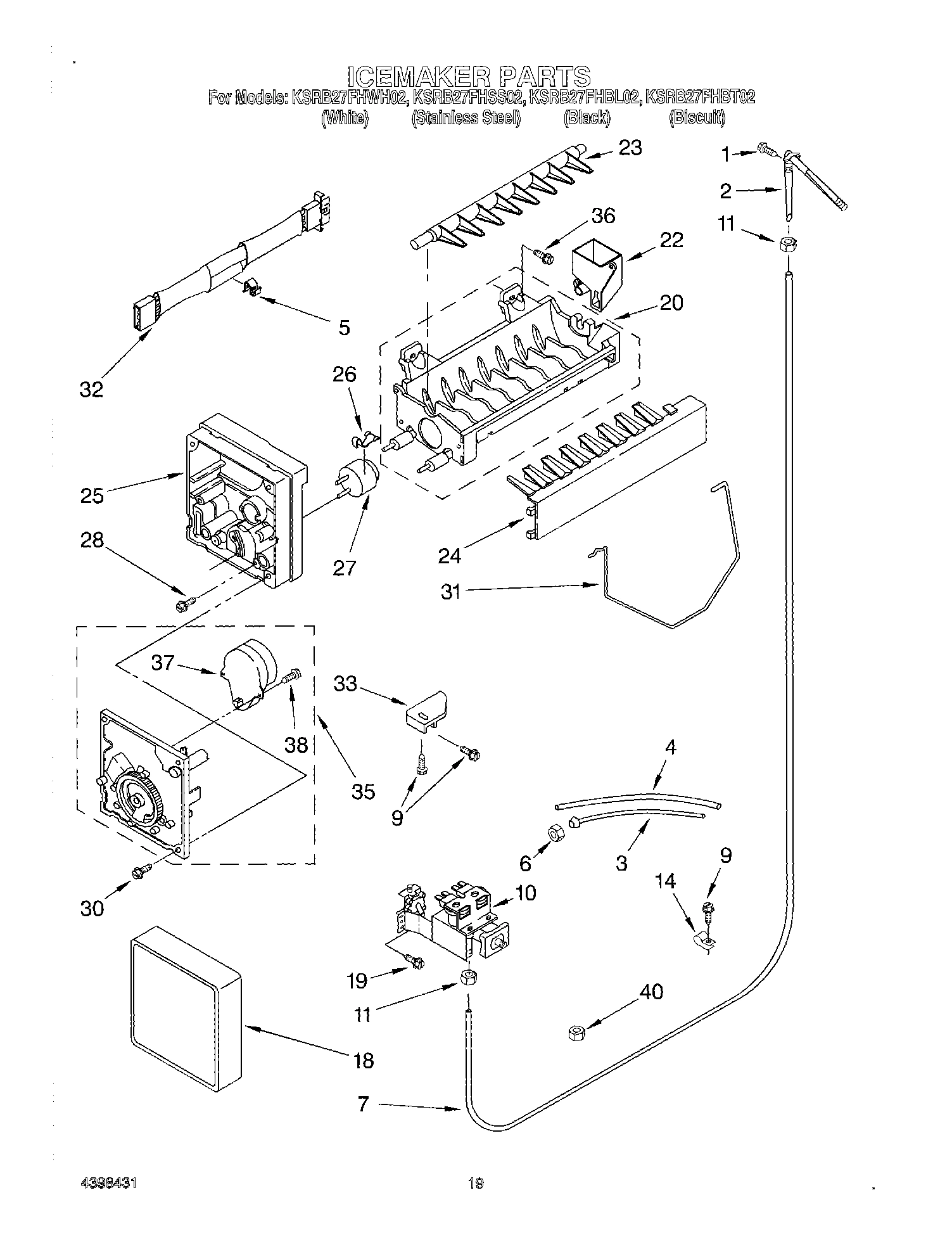 12 - ICEMAKER, OPTIONAL