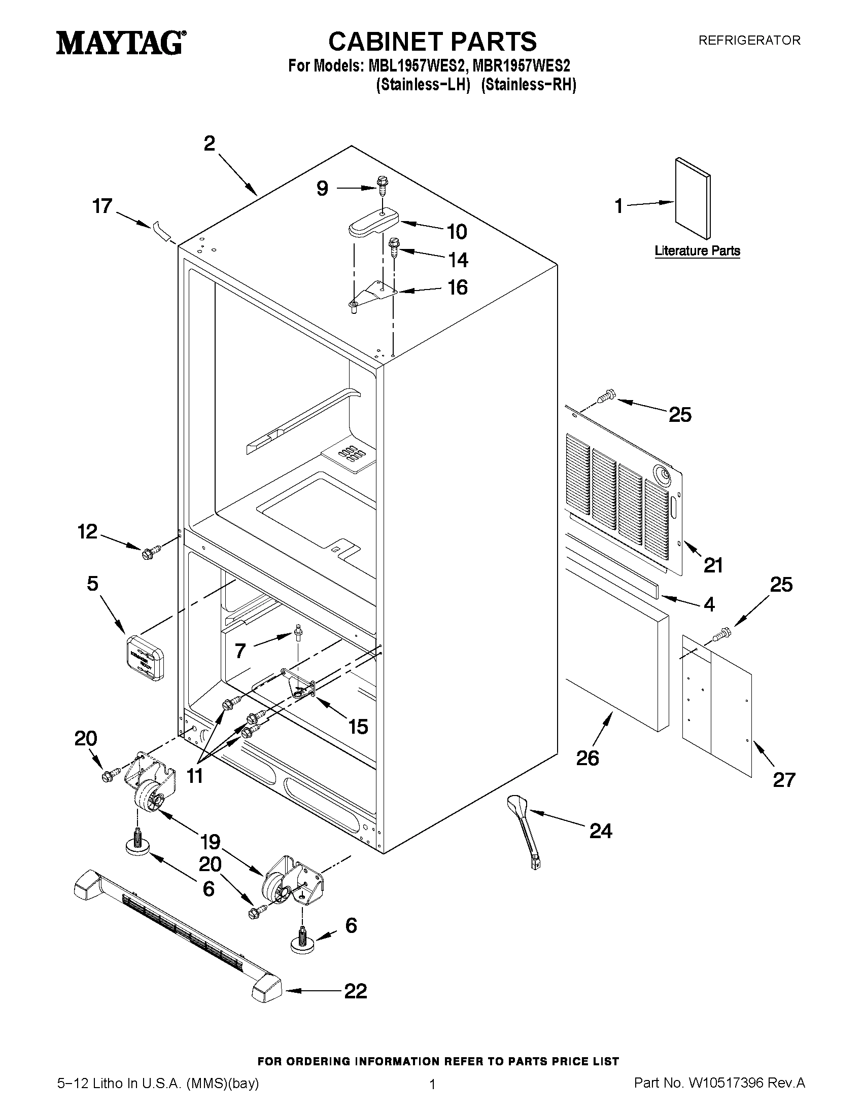 01 - CABINET PARTS
