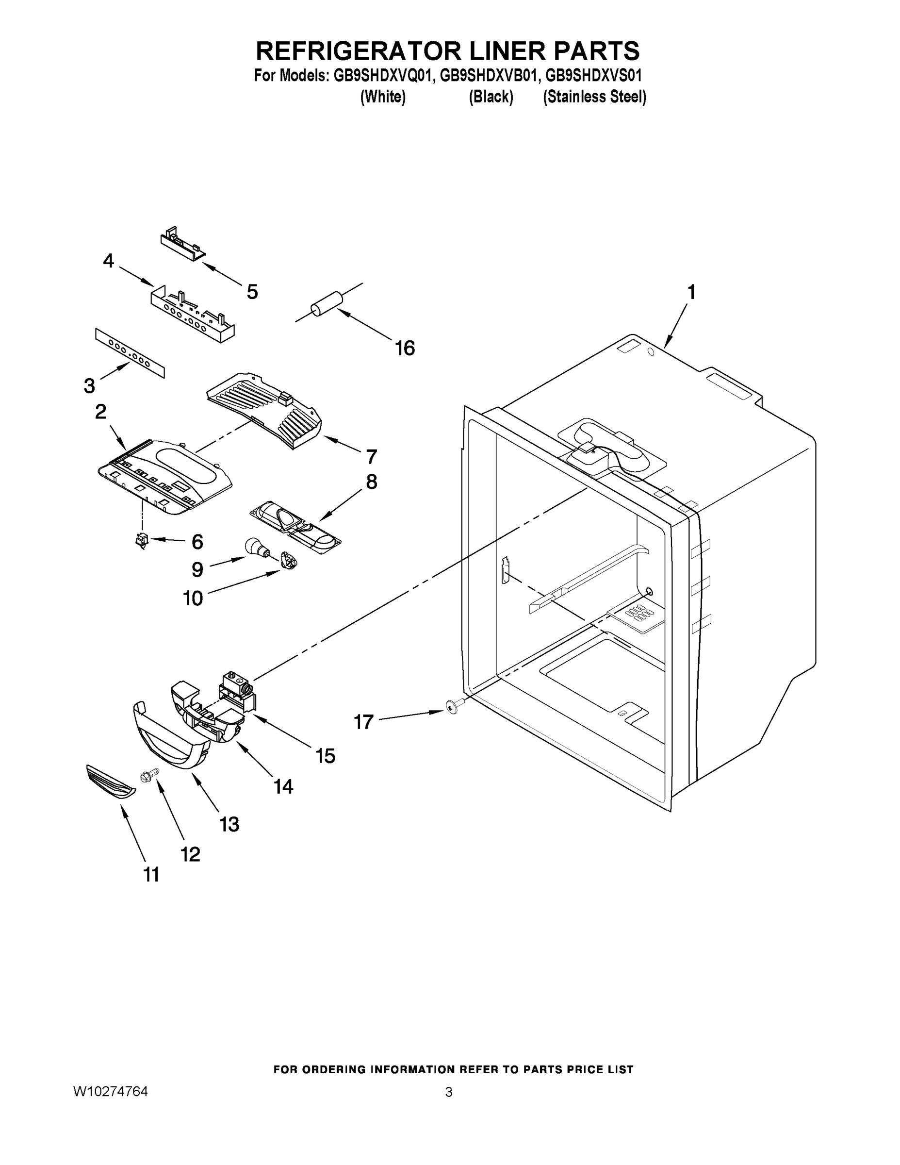 02 - REFRIGERATOR LINER PARTS