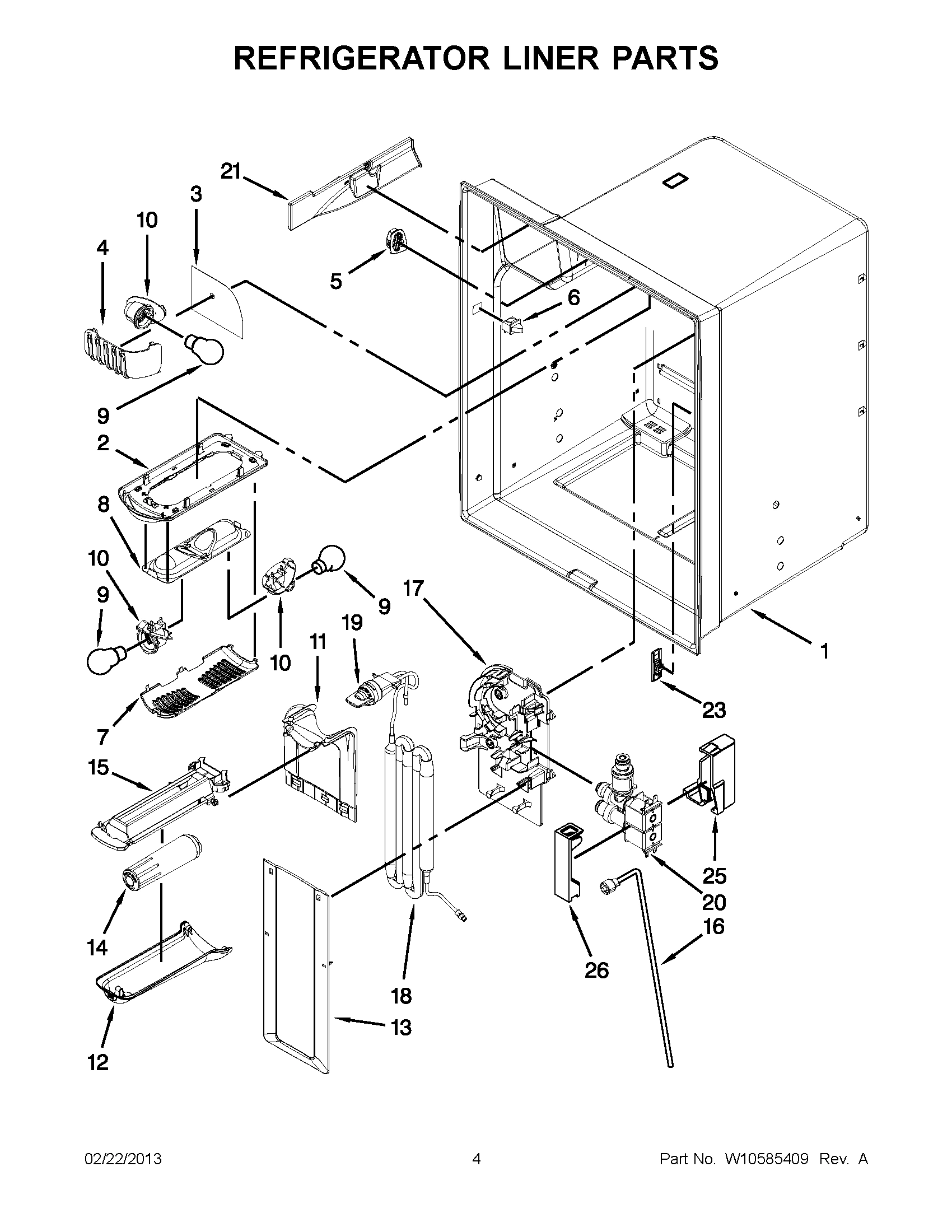 02 - REFRIGERATOR LINER PARTS