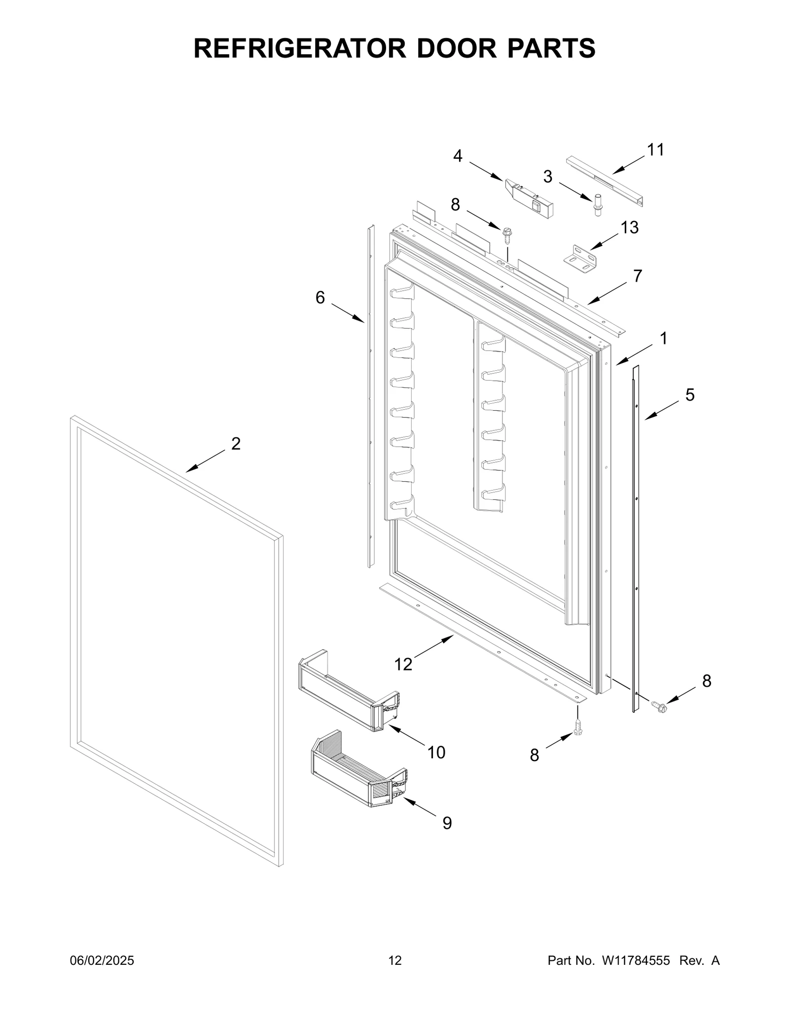 REFRIGERATOR DOOR PARTS